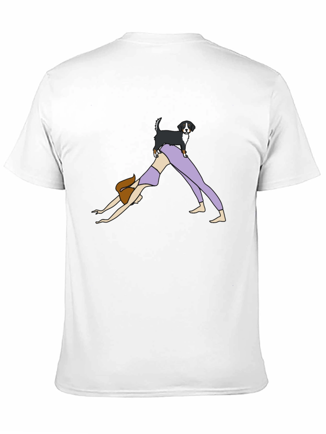 Yoga Dog Graphic Tee - Black Cotton T-Shirt