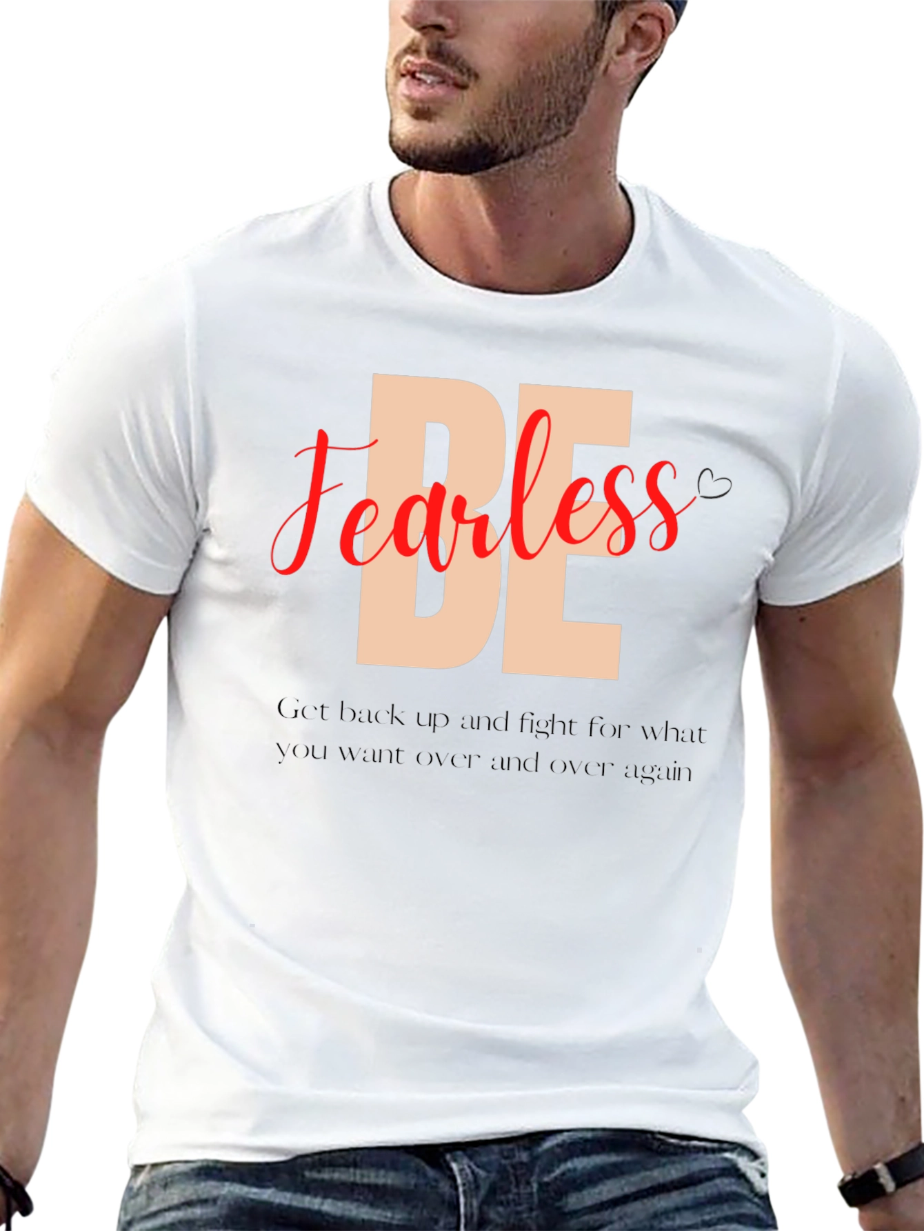 Be Fearless Black Graphic Tee