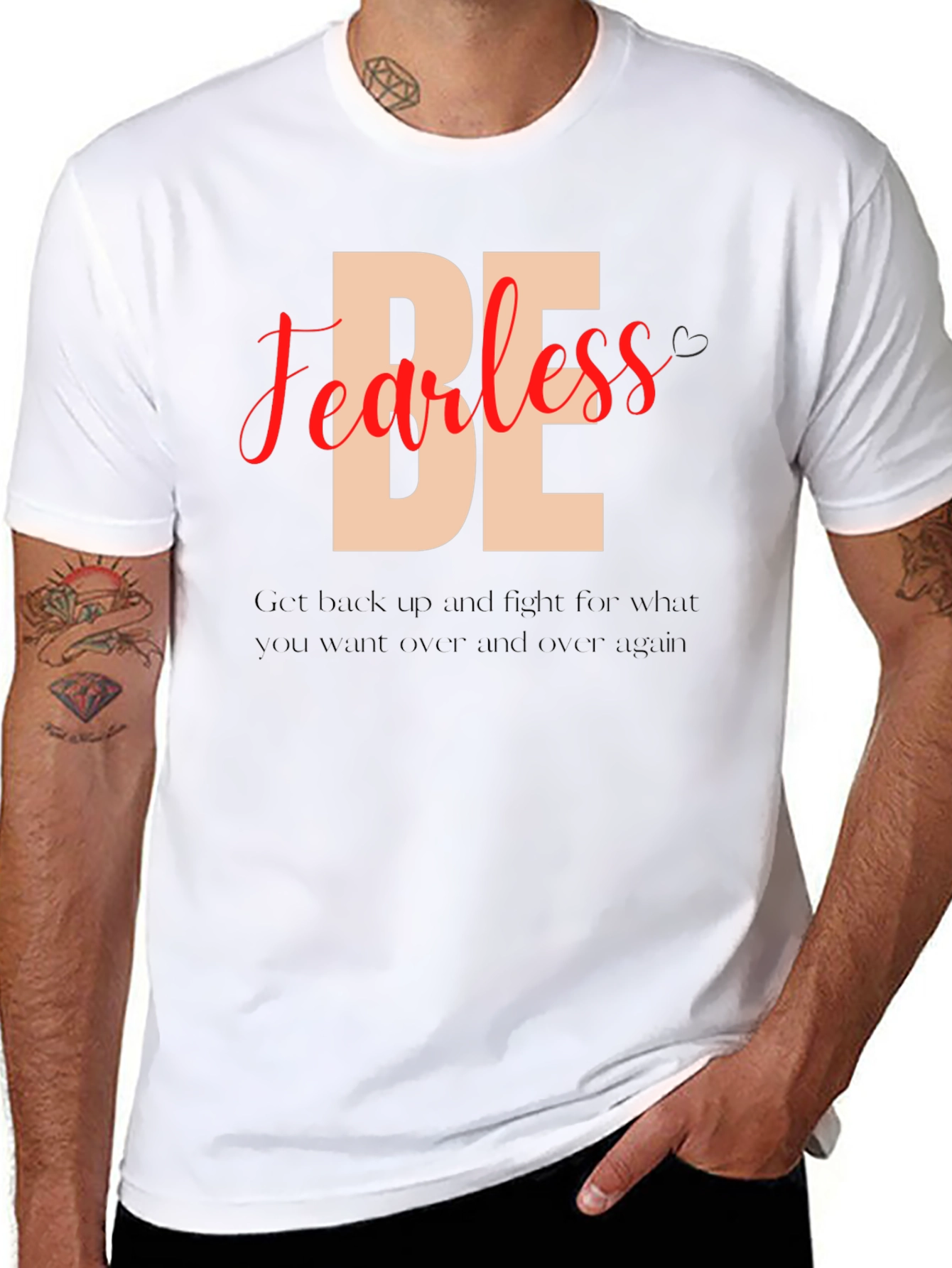 Be Fearless Black Graphic Tee