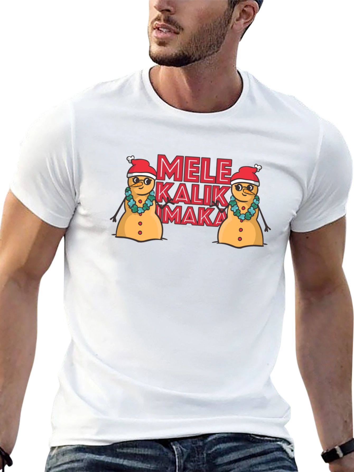 Mele Kalikimaka Snowman Holiday T-Shirt
