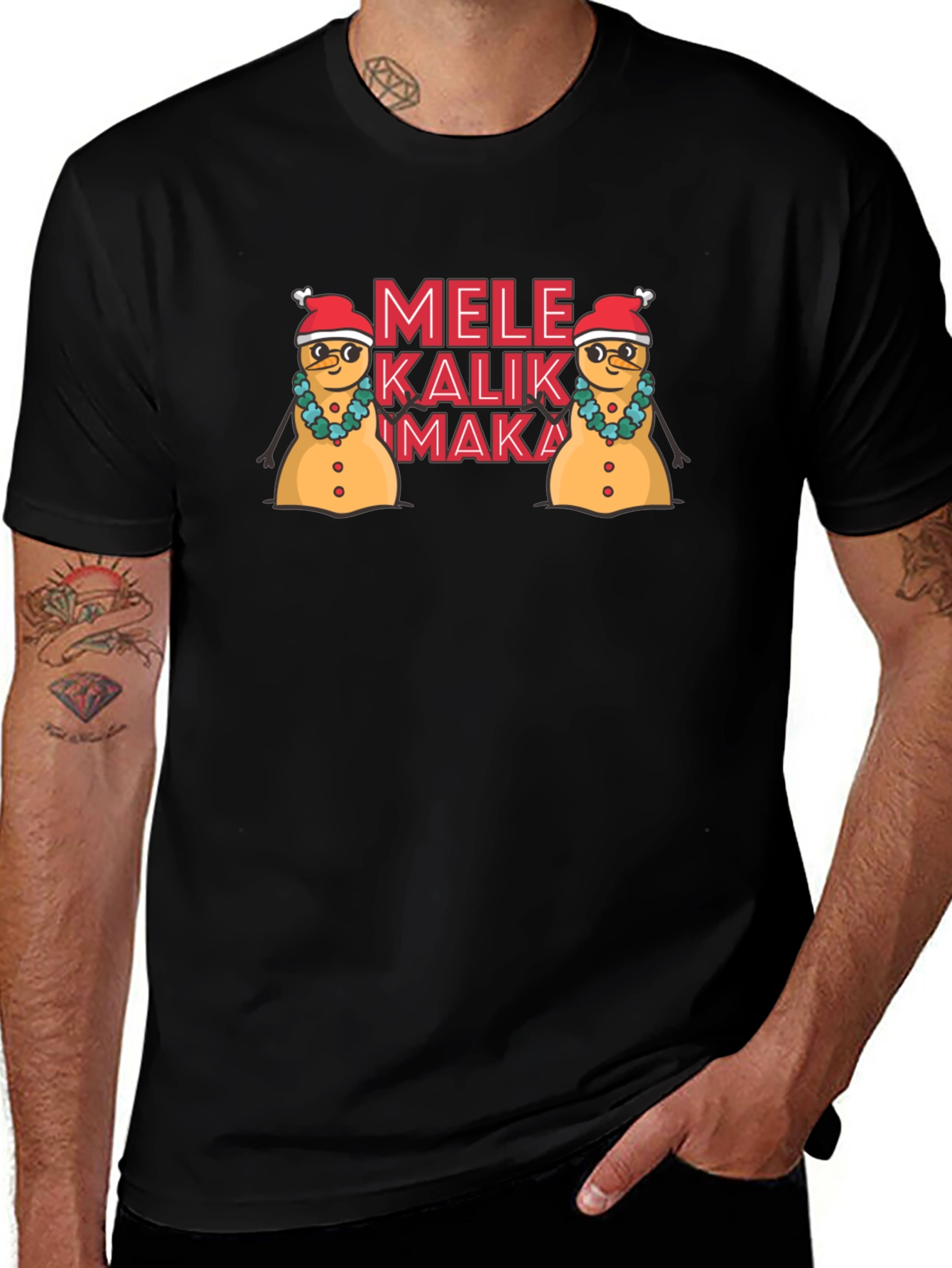 Mele Kalikimaka Snowman Holiday T-Shirt