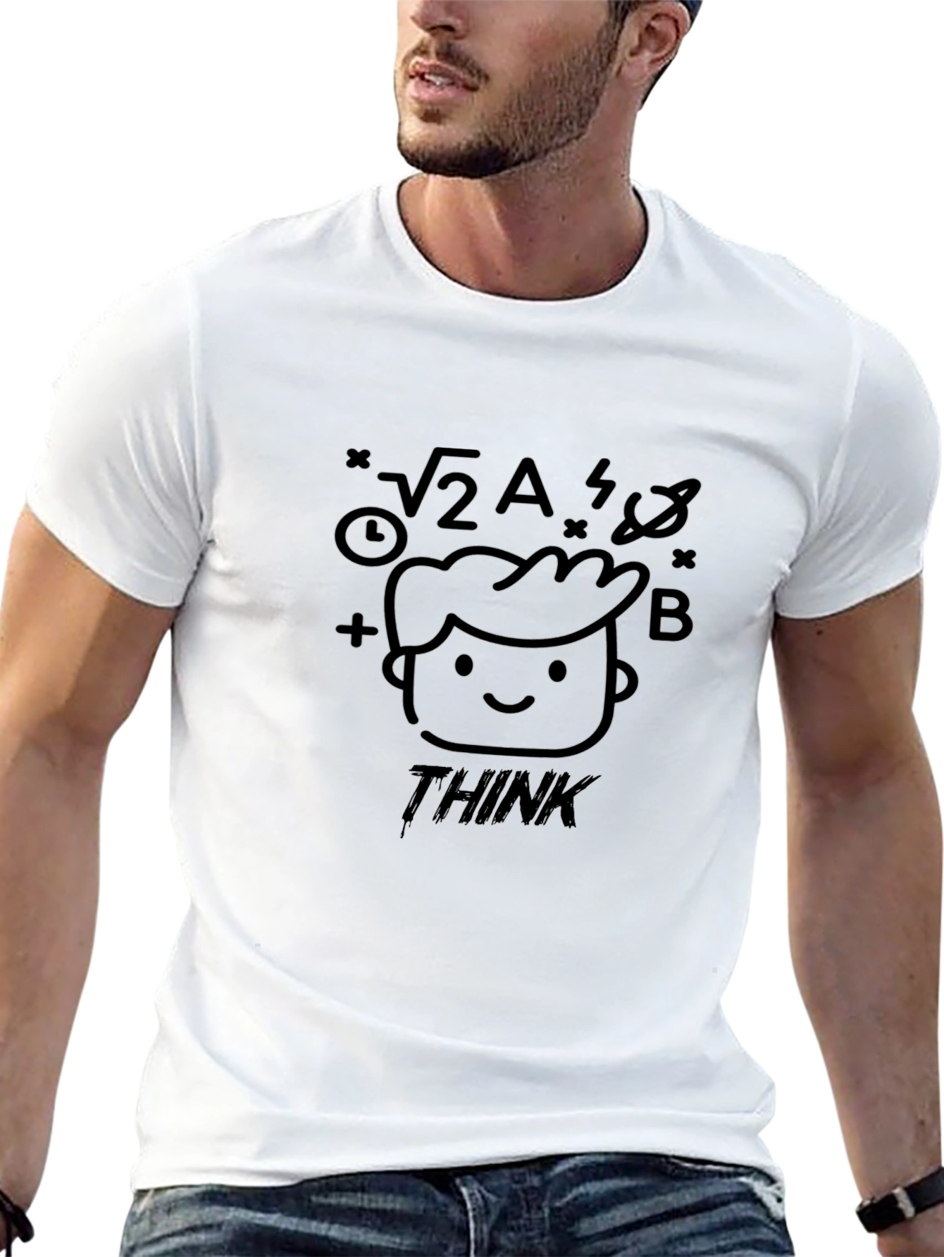 Thinker T-Shirt - Black Cotton Blend Tee