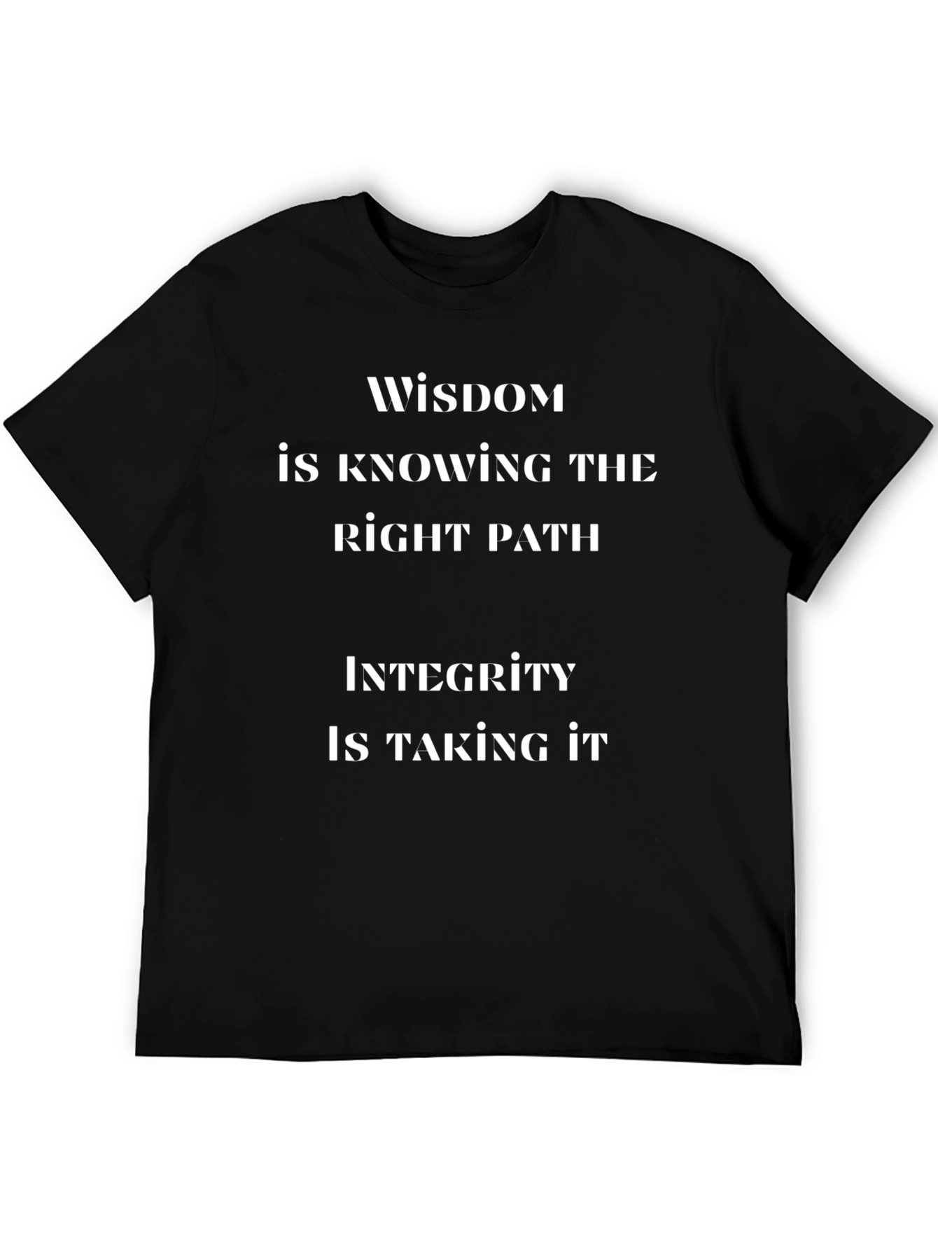Wisdom & Integrity Graphic Tee - Mens Black T-Shirt