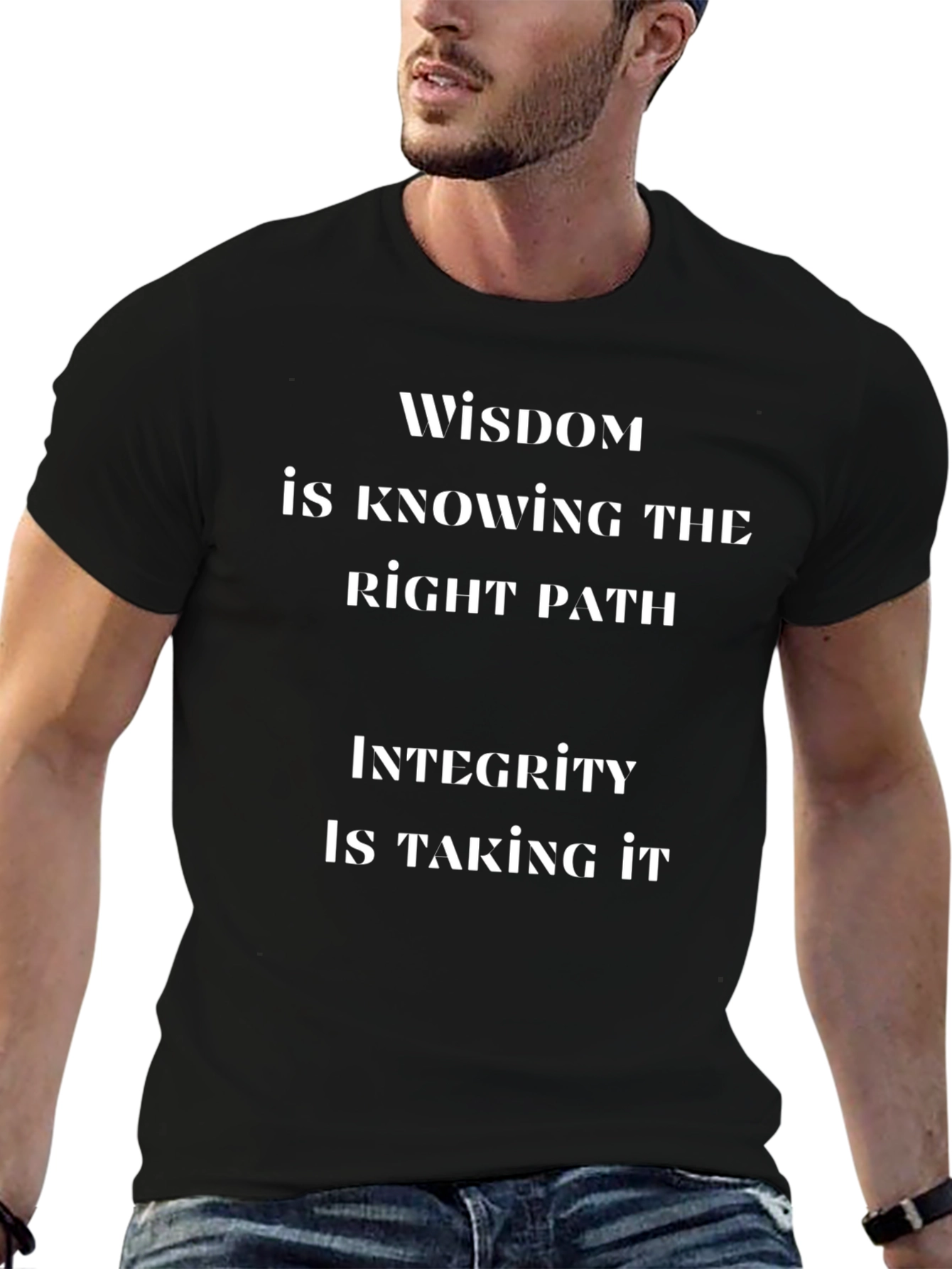 Wisdom & Integrity Graphic Tee - Mens Black T-Shirt