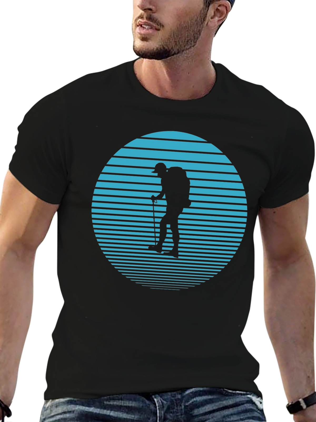 Hiker Silhouette T-Shirt - Nature Adventure Tee
