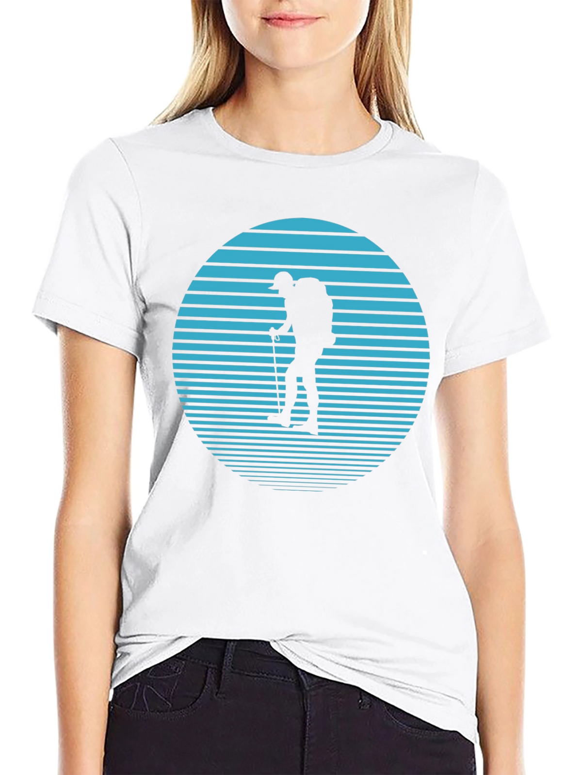 Hiker Silhouette T-Shirt - Nature Adventure Tee