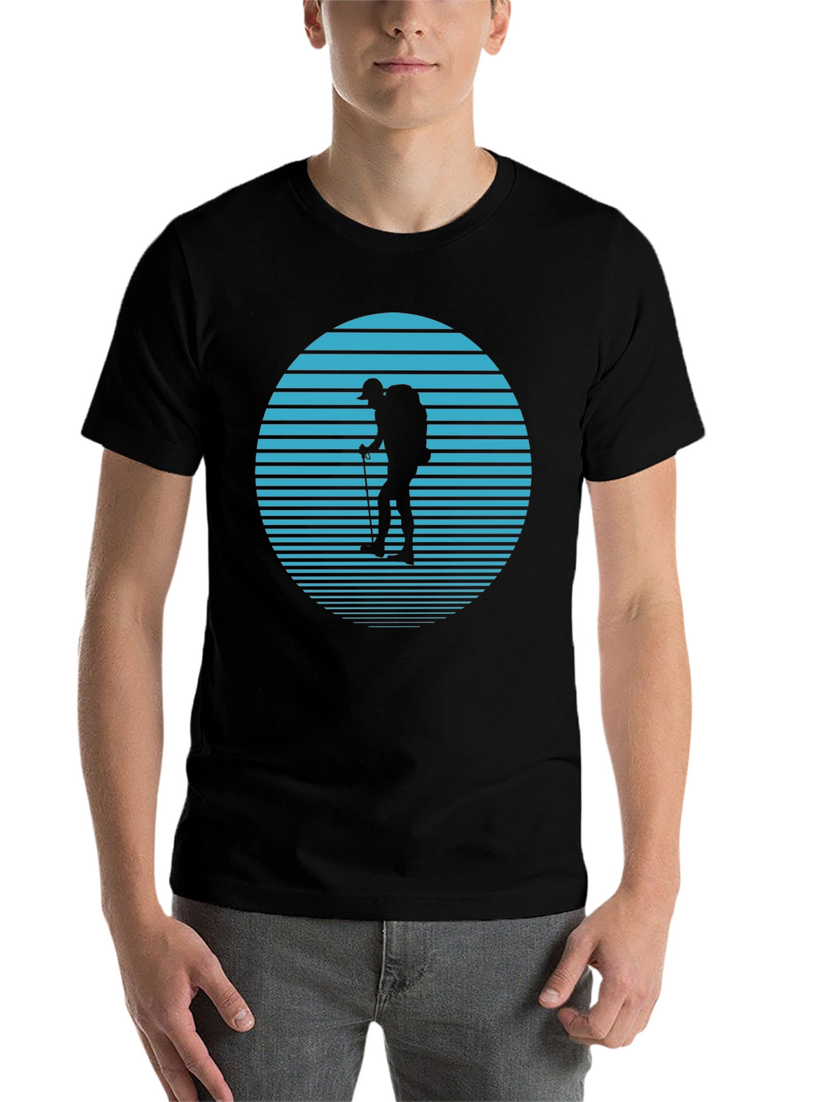 Hiker Silhouette T-Shirt - Nature Adventure Tee