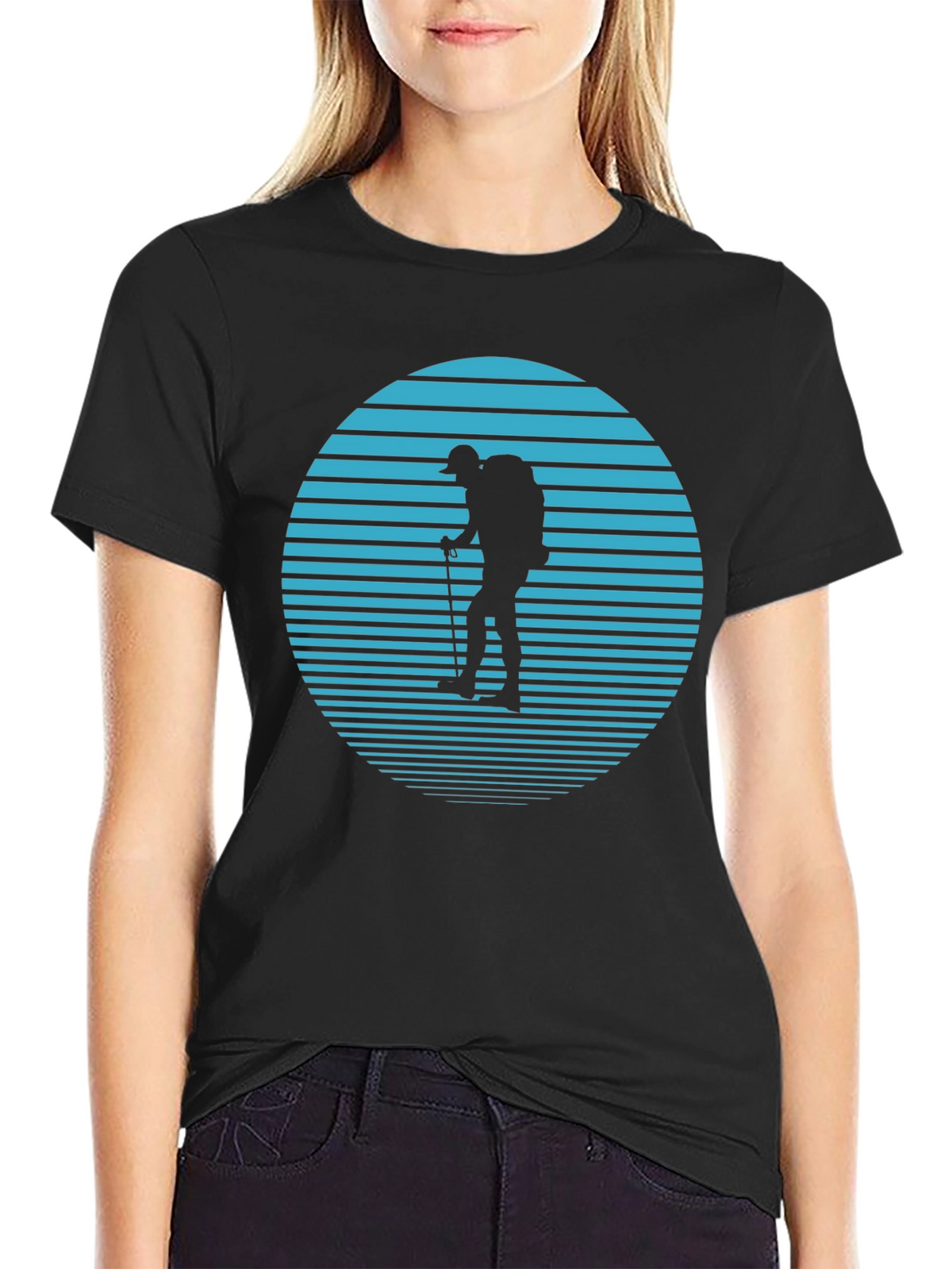 Hiker Silhouette T-Shirt - Nature Adventure Tee