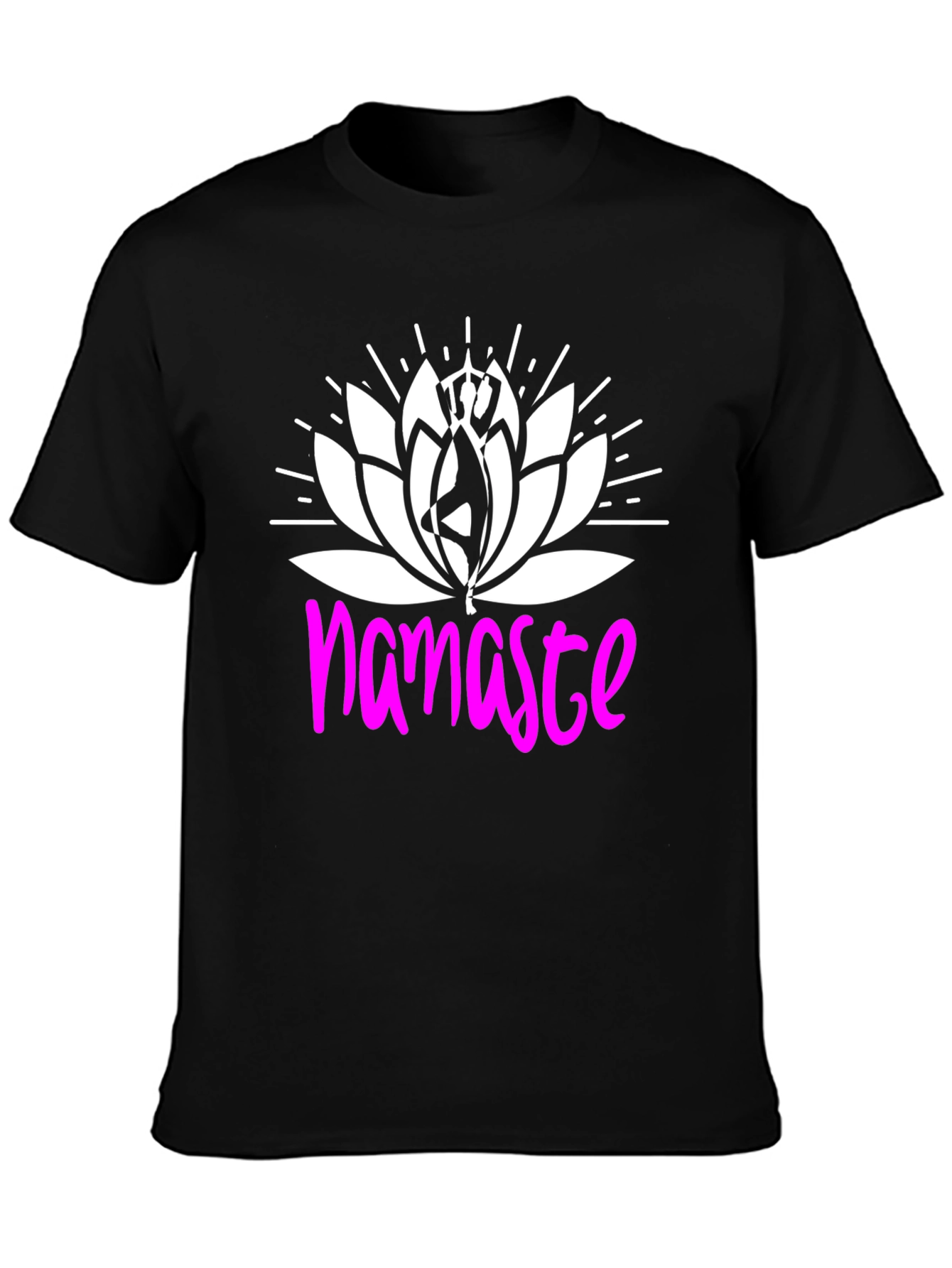 Namaste Lotus Flower Graphic T-Shirt