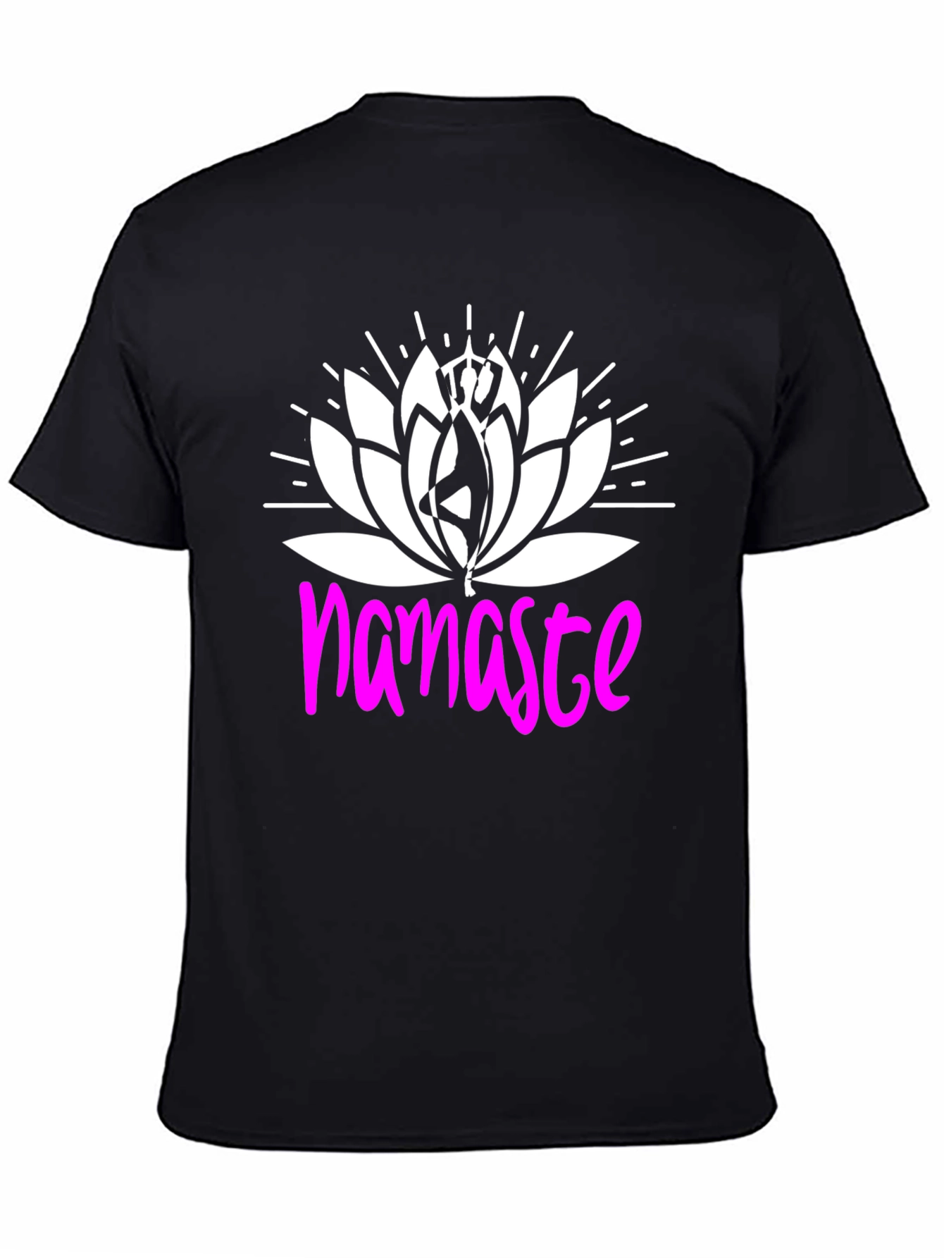 Namaste Lotus Flower Graphic T-Shirt