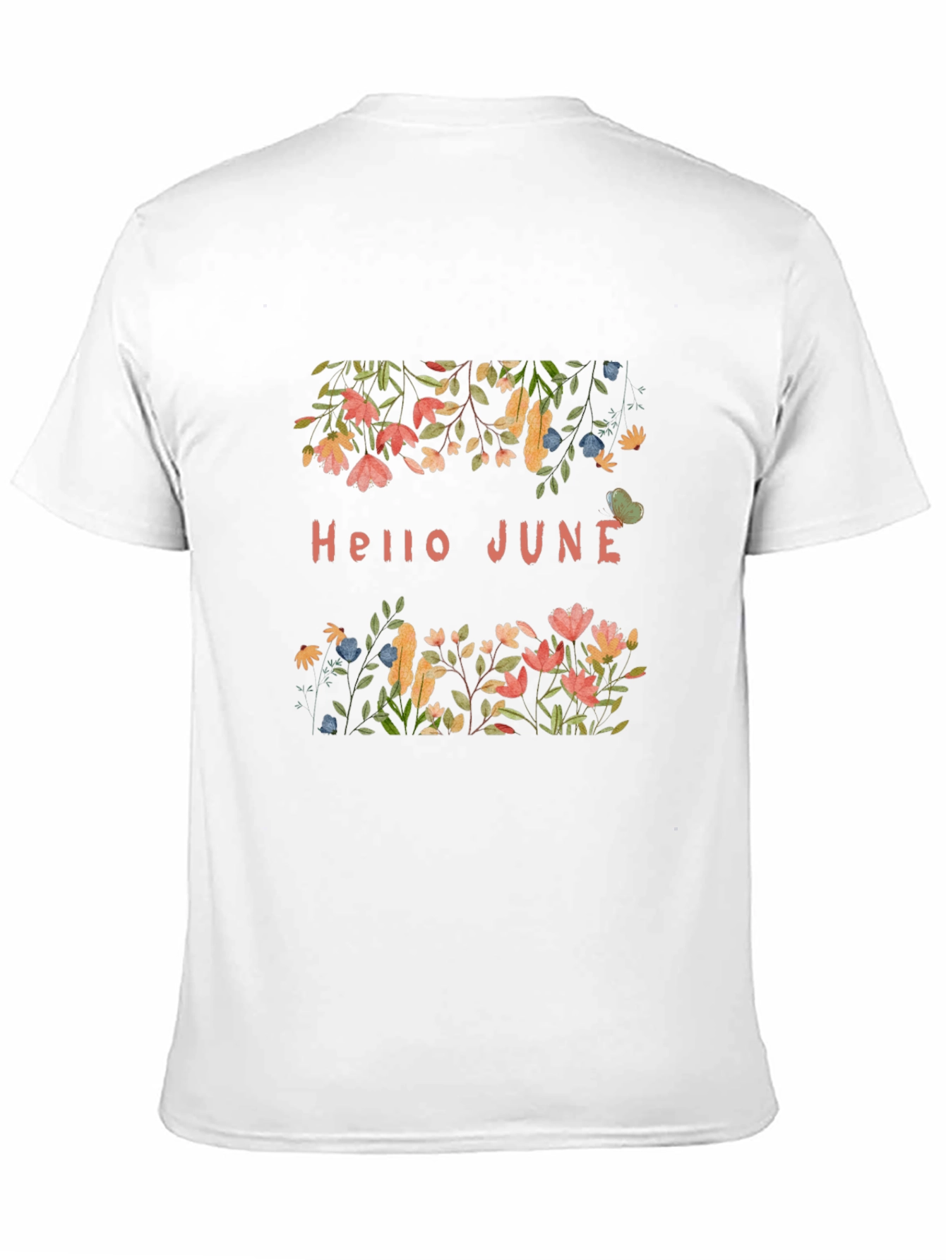 Hello June Floral Graphic Print T-Shirt