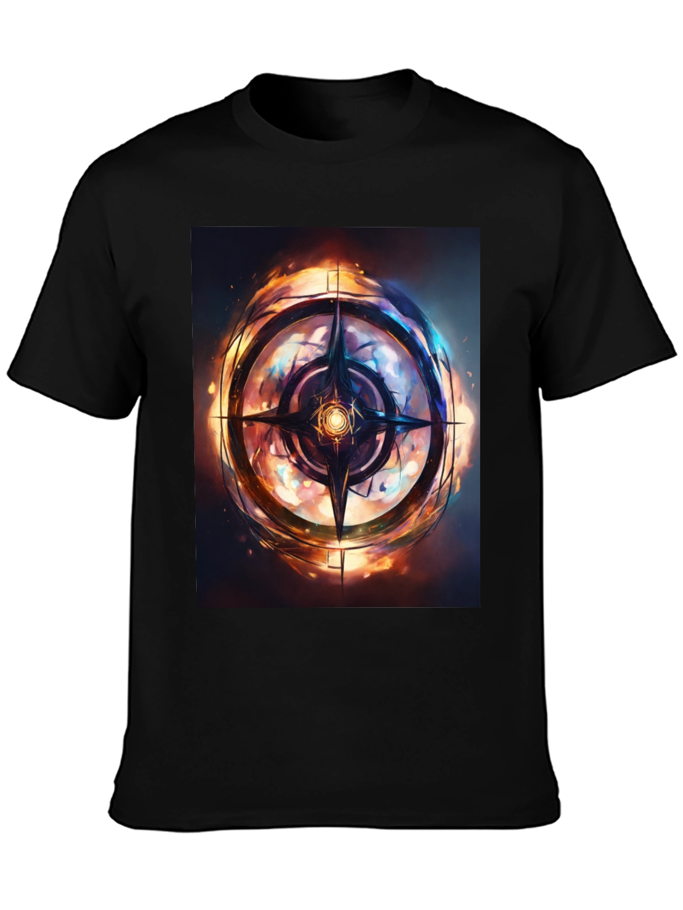 Mystic Compass Graphic Black T-Shirt