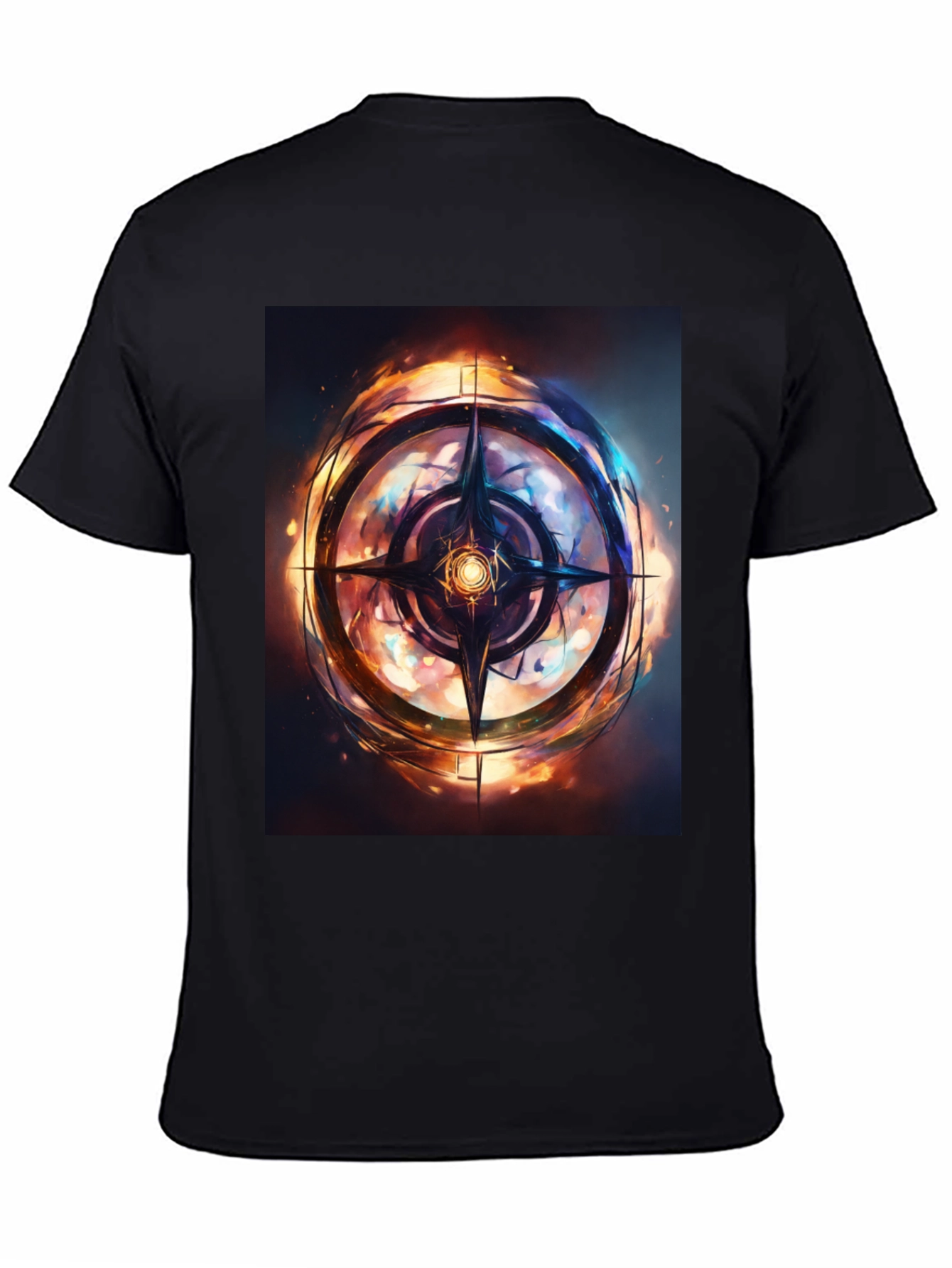 Mystic Compass Graphic Black T-Shirt