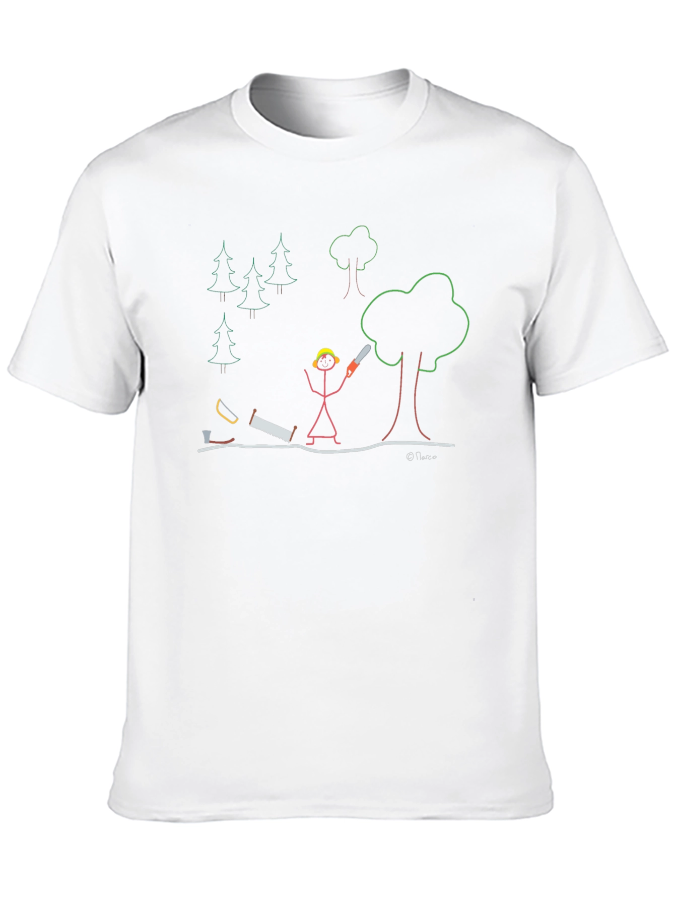 Funny Stick Figure Logger T-Shirt