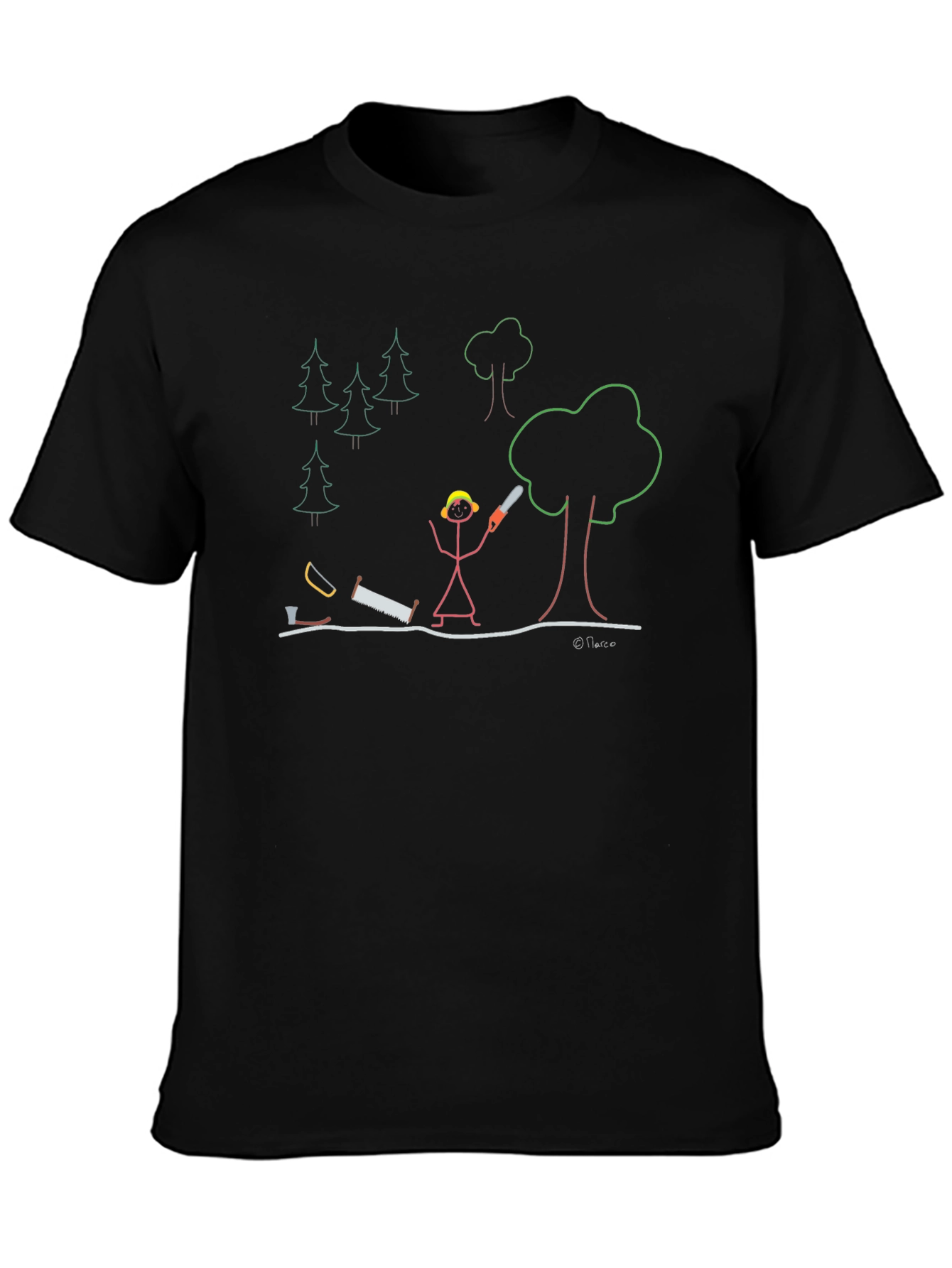 Funny Stick Figure Logger T-Shirt