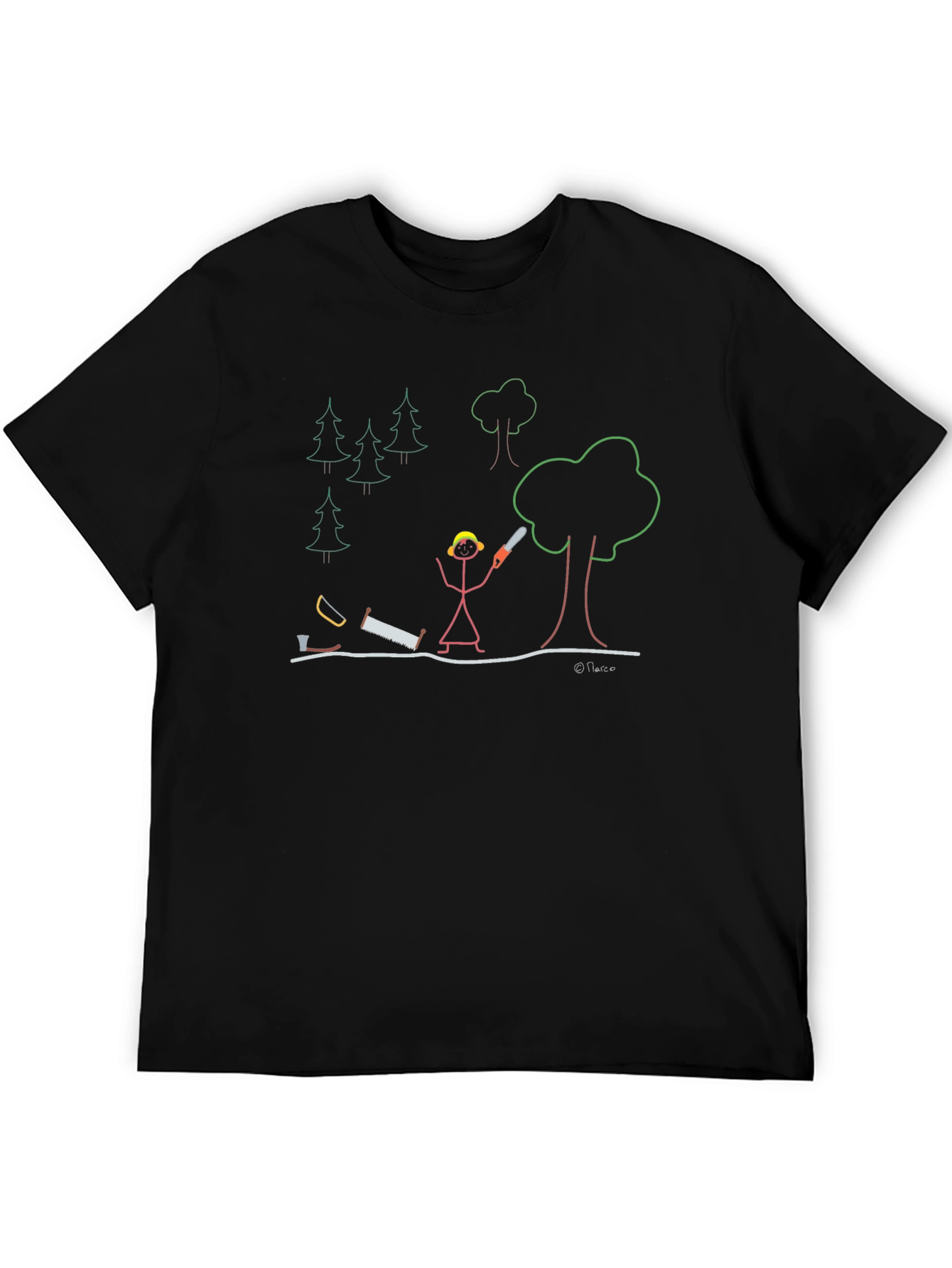 Funny Stick Figure Logger T-Shirt