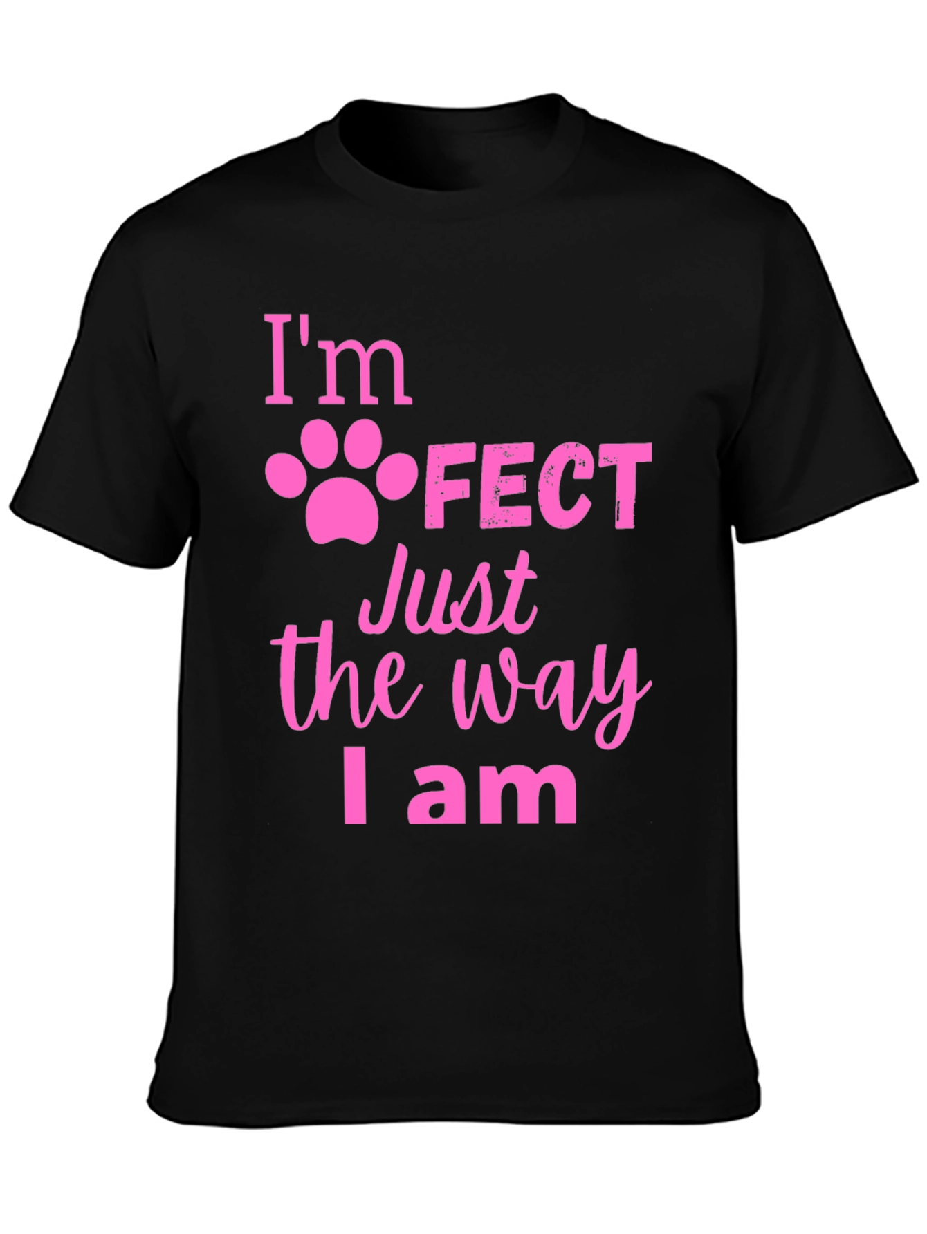 Im Paw-Fect Black T-Shirt
