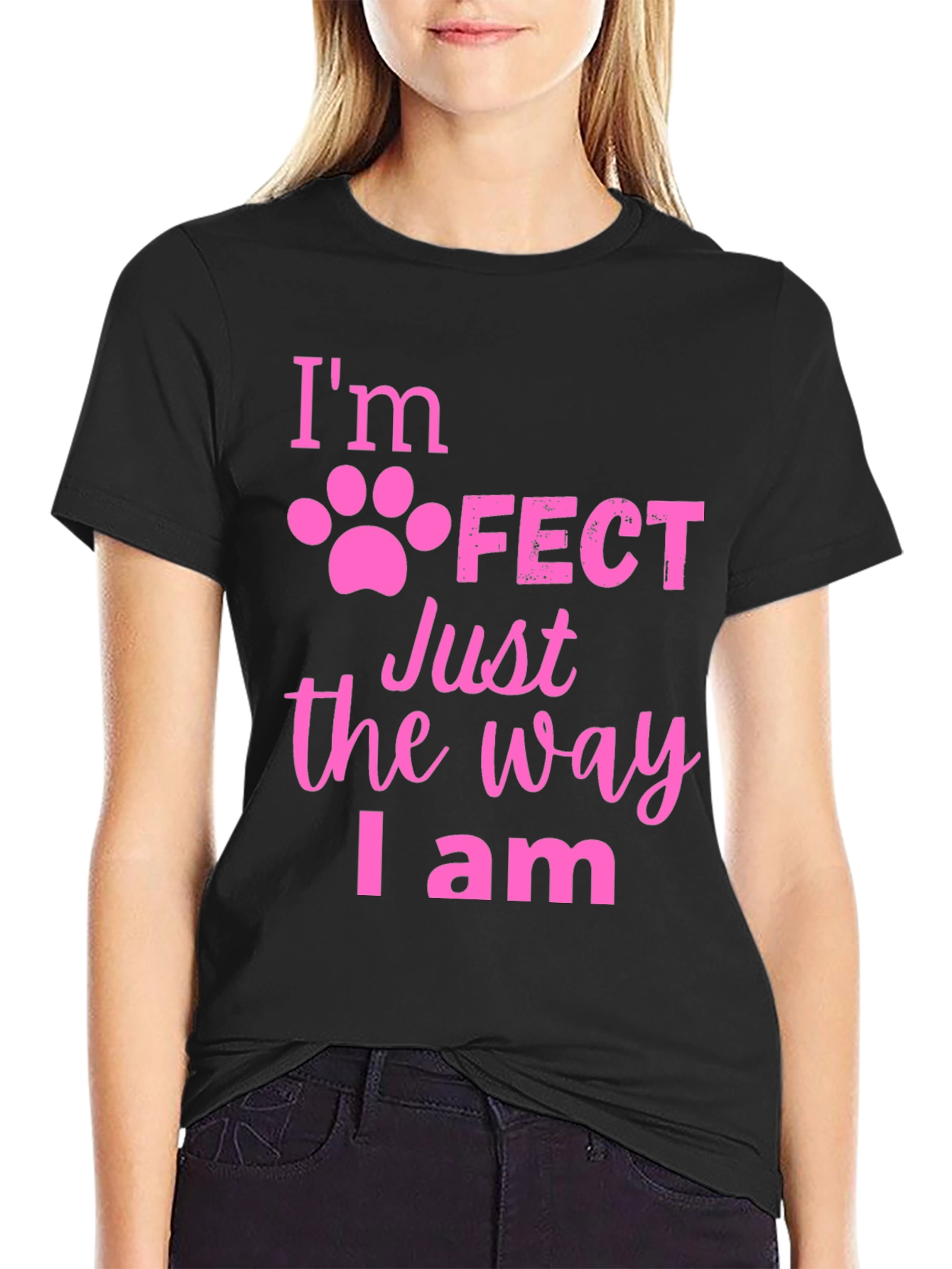 Im Paw-Fect Black T-Shirt