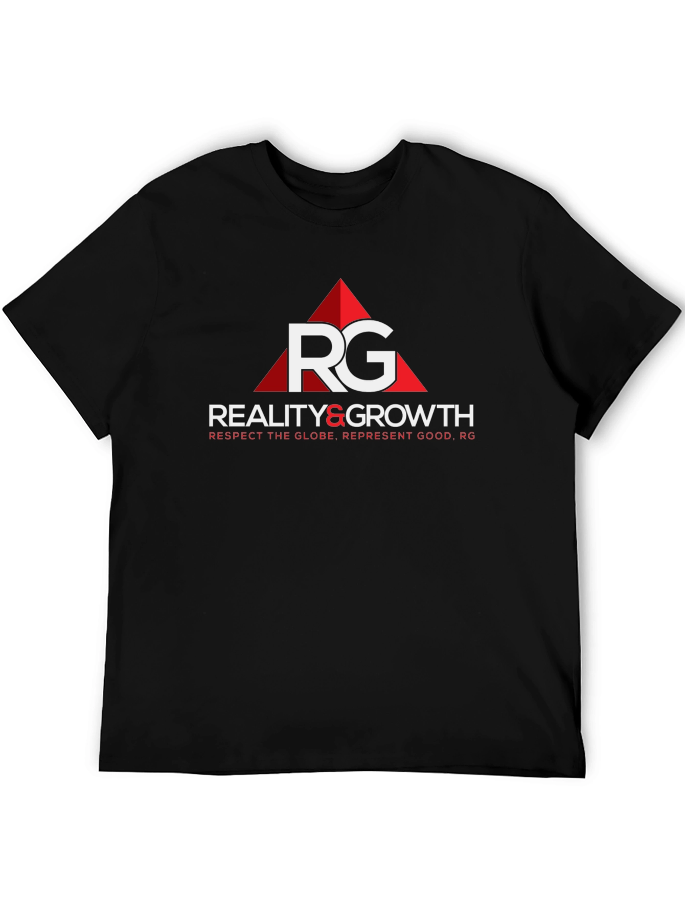 Reality and Growth Black Graphic T-Shirt