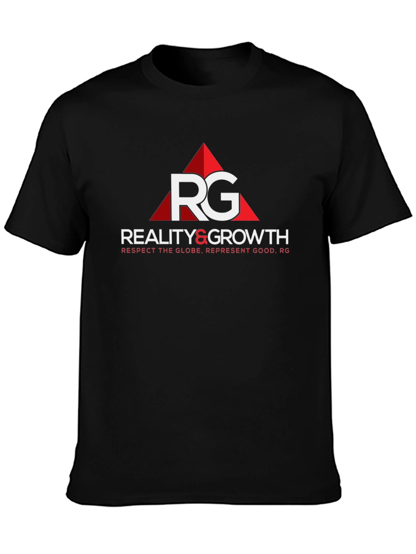 Reality and Growth Black Graphic T-Shirt