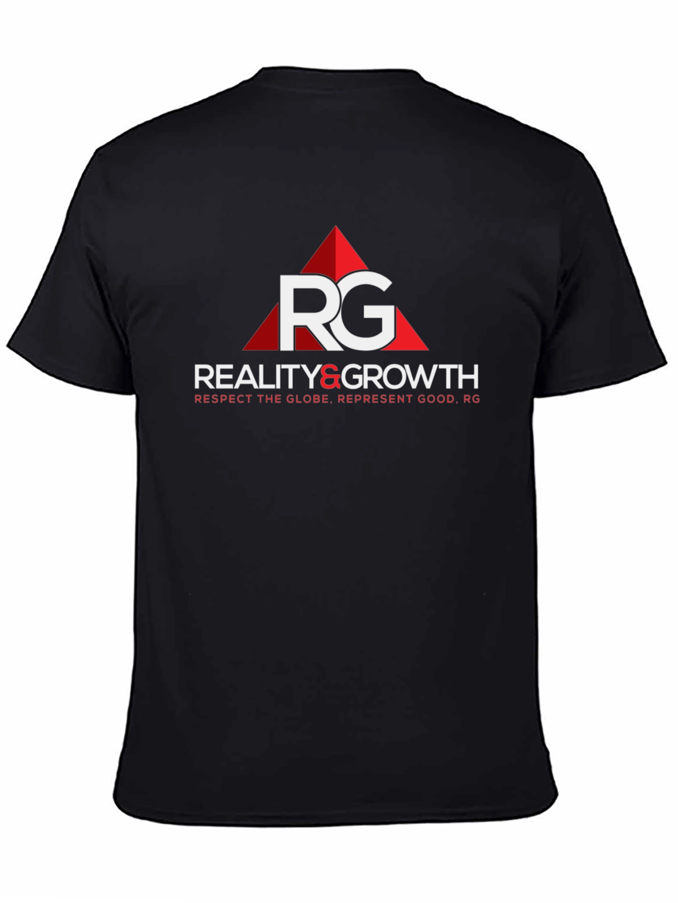 Reality and Growth Black Graphic T-Shirt
