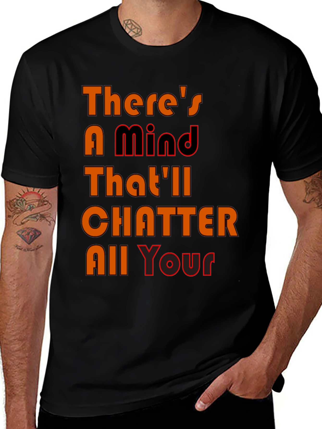 Mind Chatter Graphic Tee - Black T-Shirt