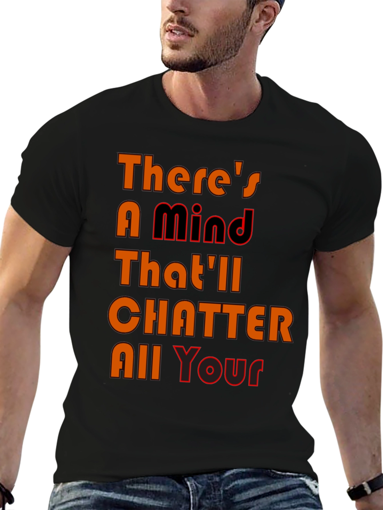 Mind Chatter Graphic Tee - Black T-Shirt