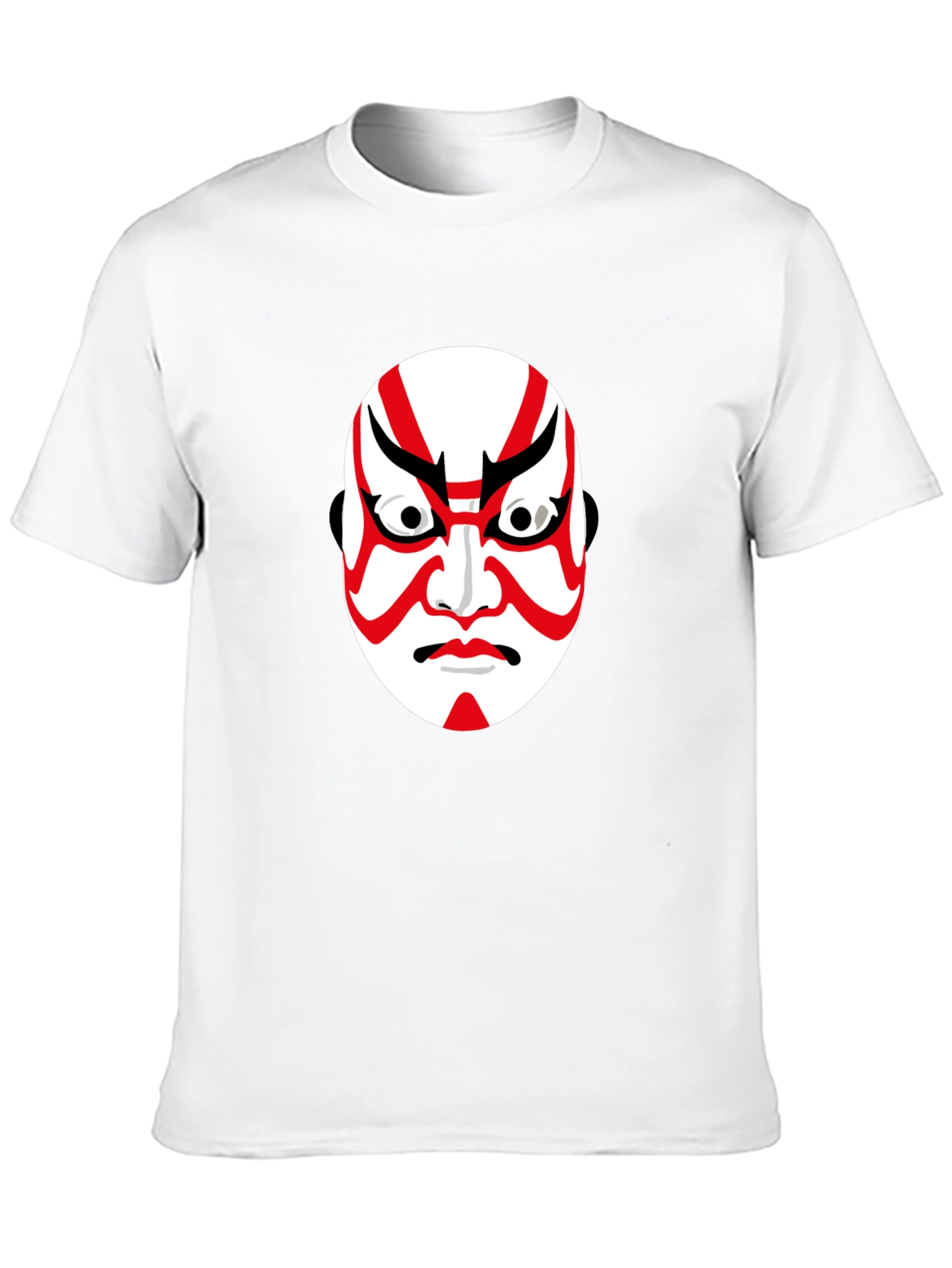 Kabuki Mask Graphic Tee - Unisex Black T-Shirt