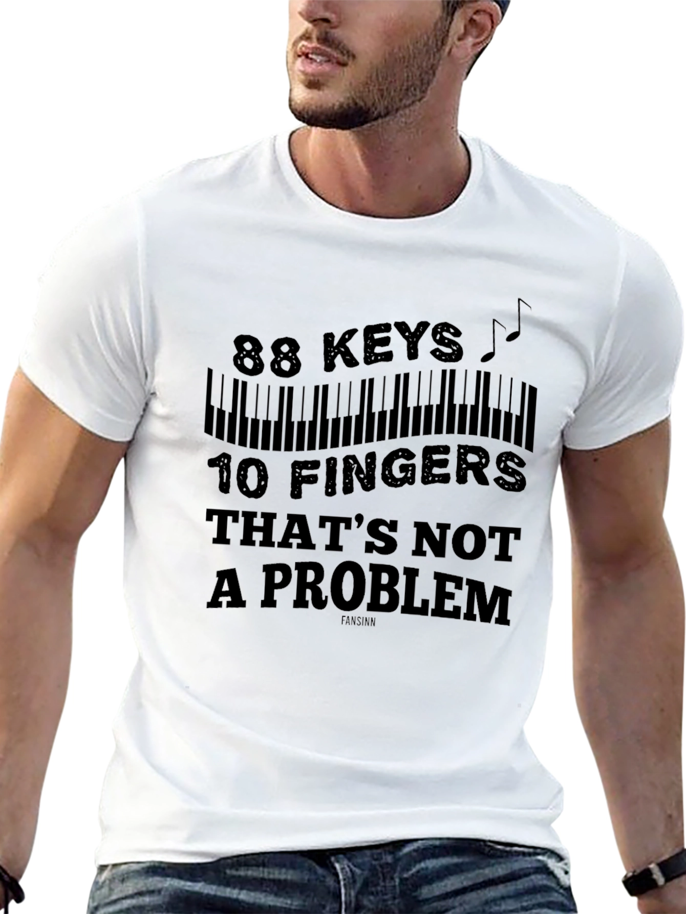 88 Keys 10 Fingers T-Shirt - Music Lover Gift
