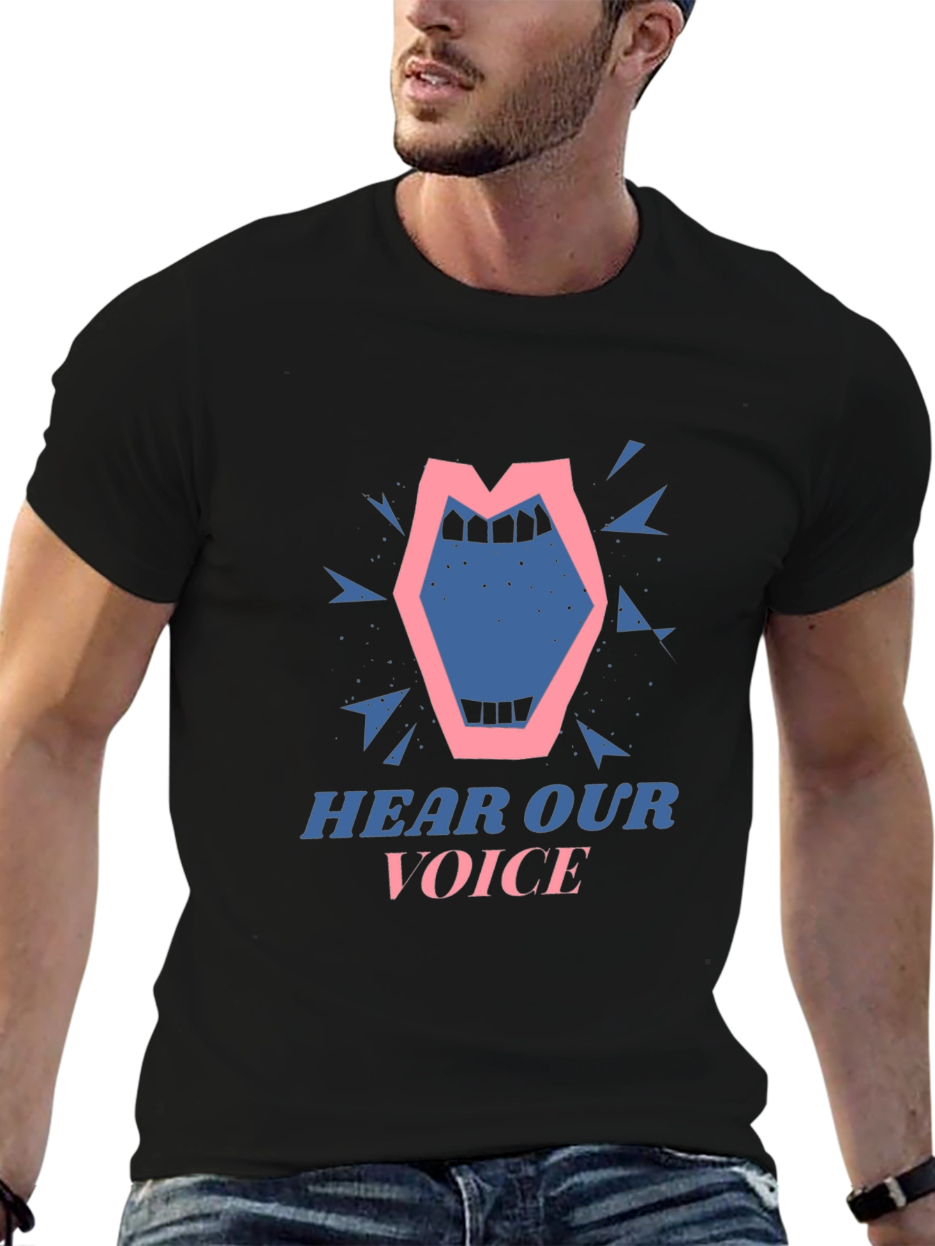 Hear Our Voice Graphic Tee - Unisex Black T-Shirt