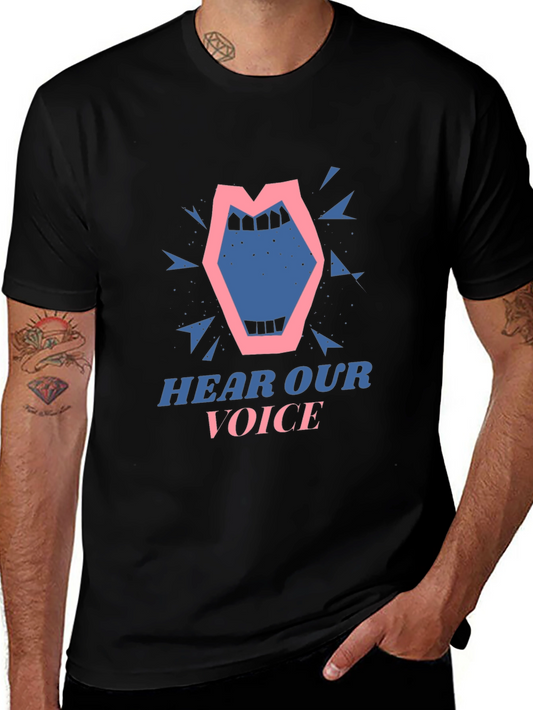 Hear Our Voice Graphic Tee - Unisex Black T-Shirt