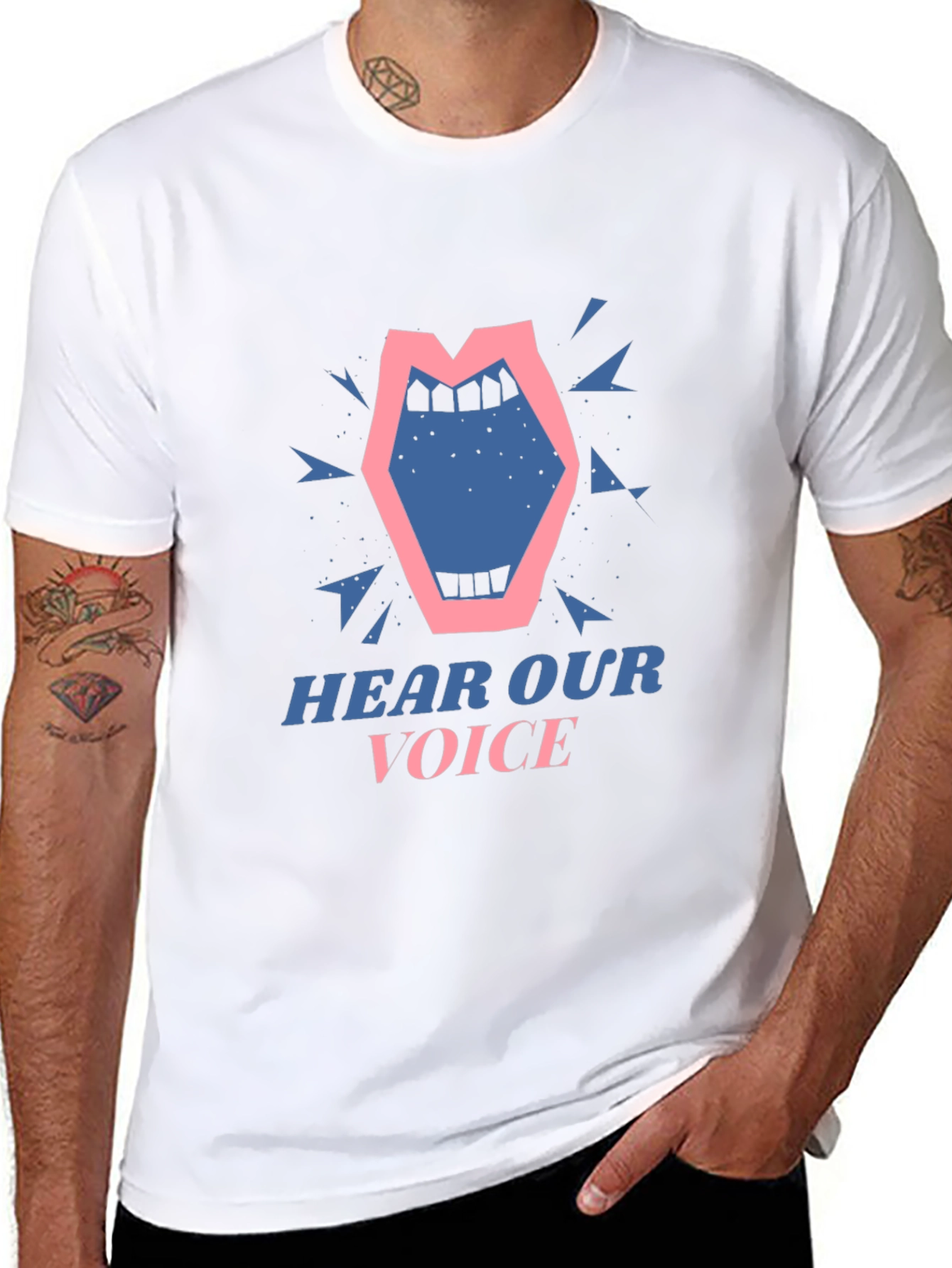 Hear Our Voice Graphic Tee - Unisex Black T-Shirt