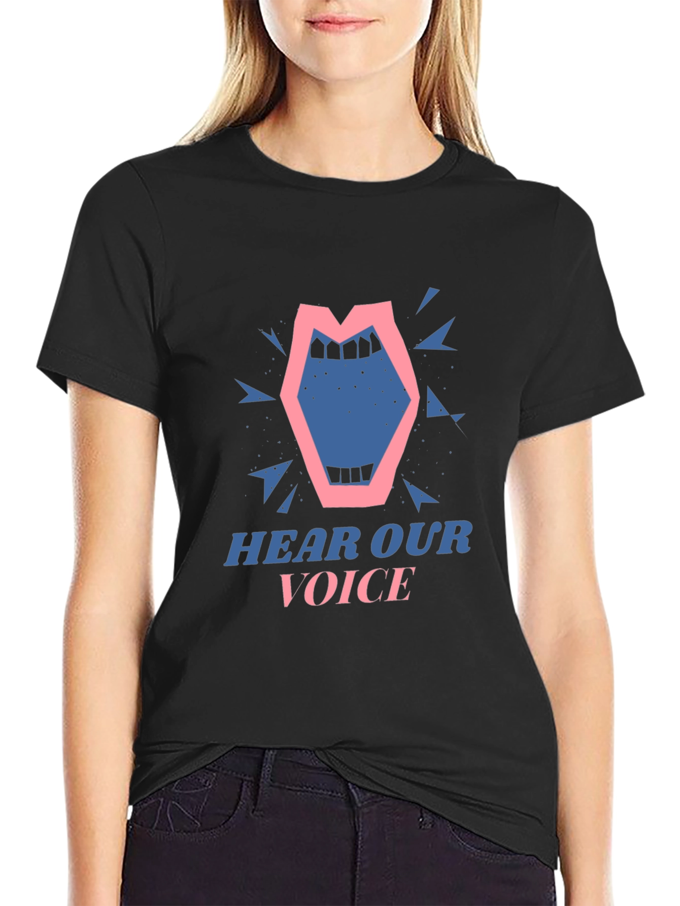 Hear Our Voice Graphic Tee - Unisex Black T-Shirt