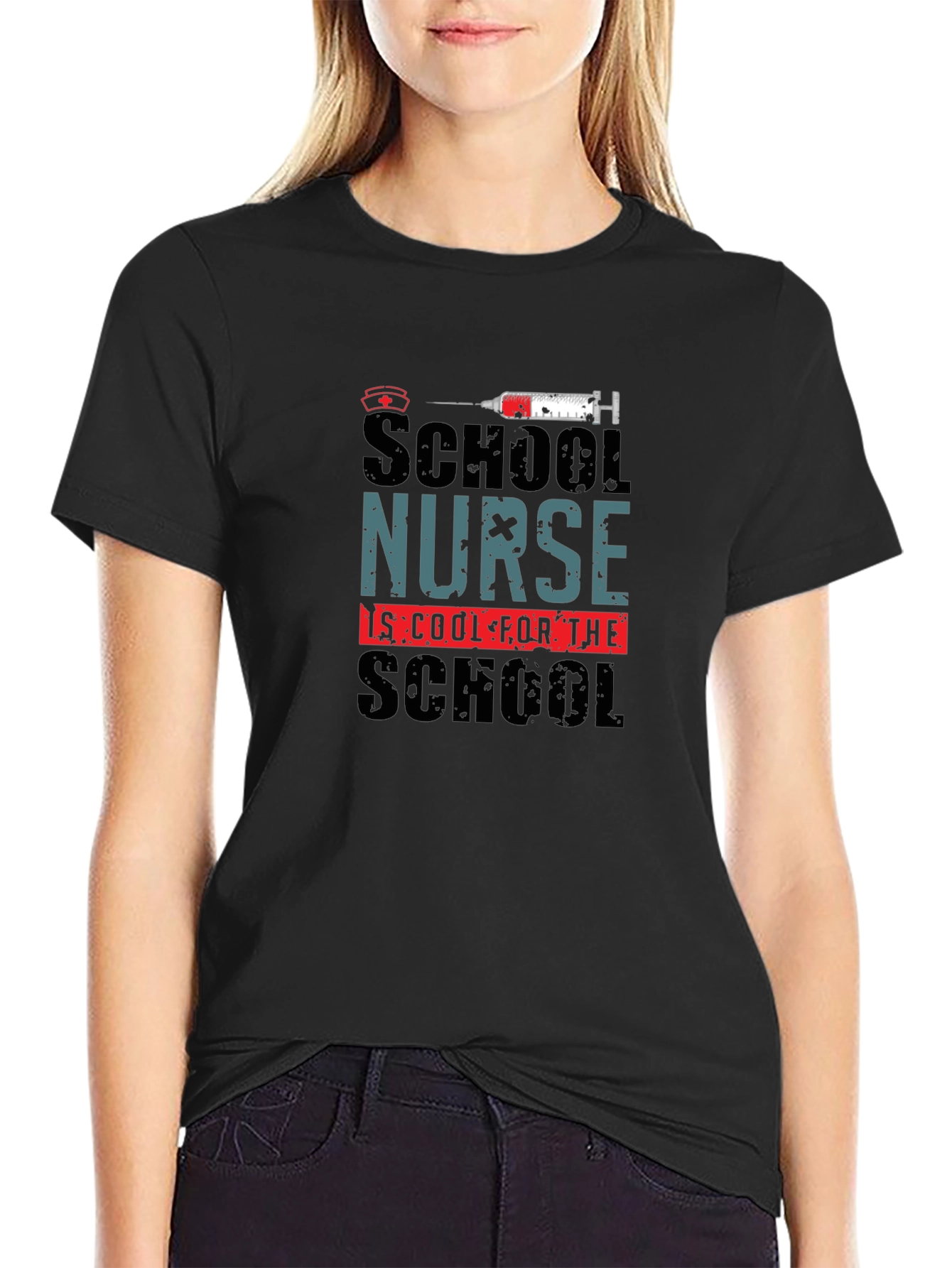 School Nurse Cool School Black T-Shirt