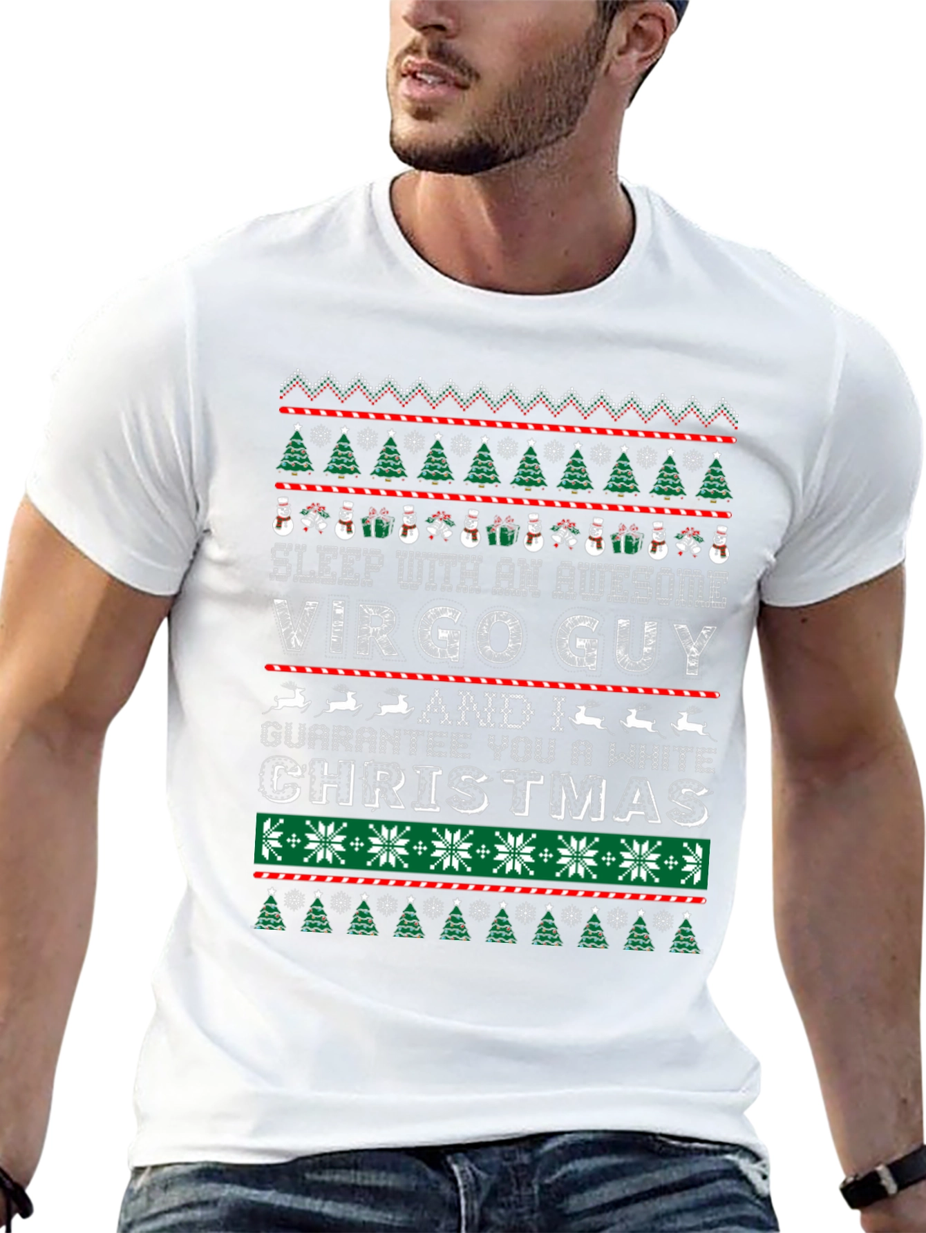 Virgo Guy Ugly Christmas T-Shirt