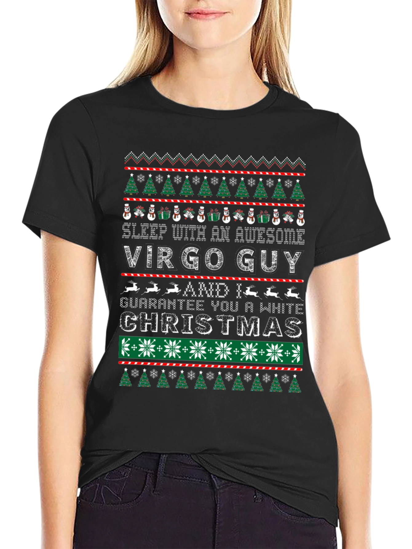 Virgo Guy Ugly Christmas T-Shirt