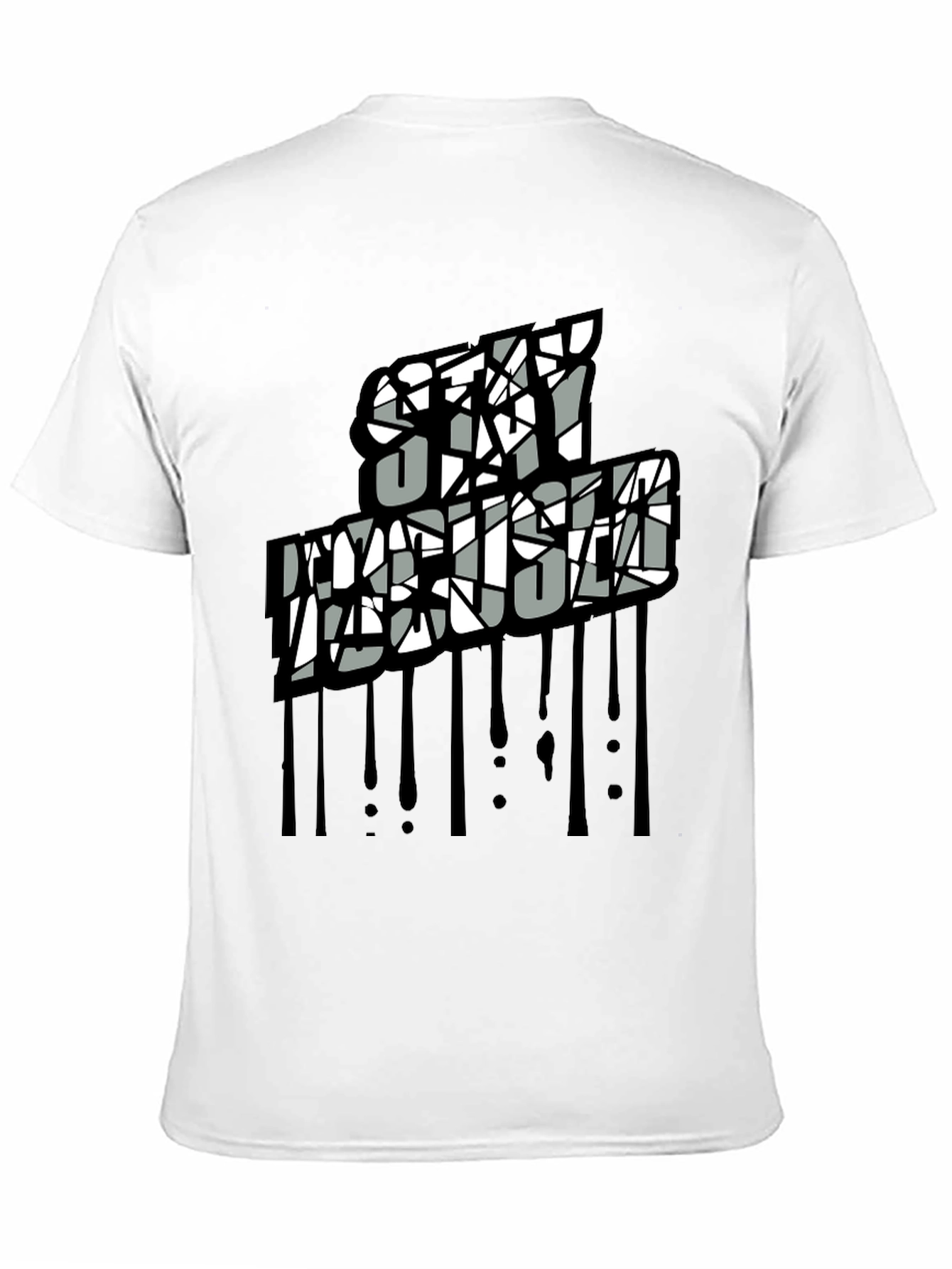 Stay Artistic Graphic Print Black Tee