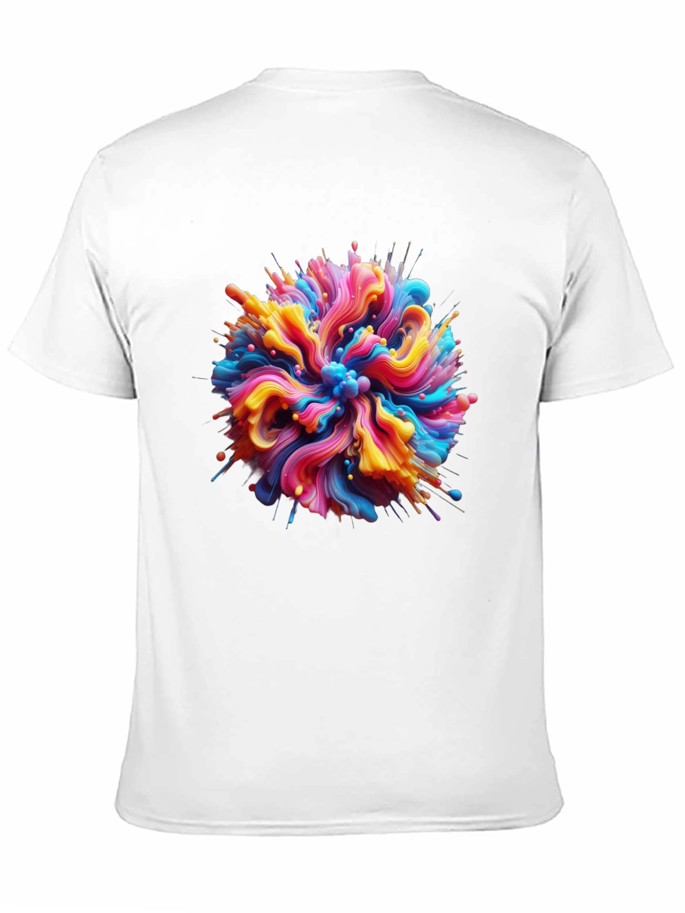 Abstract Swirl Graphic Tee - Bold Black Cotton T-Shirt