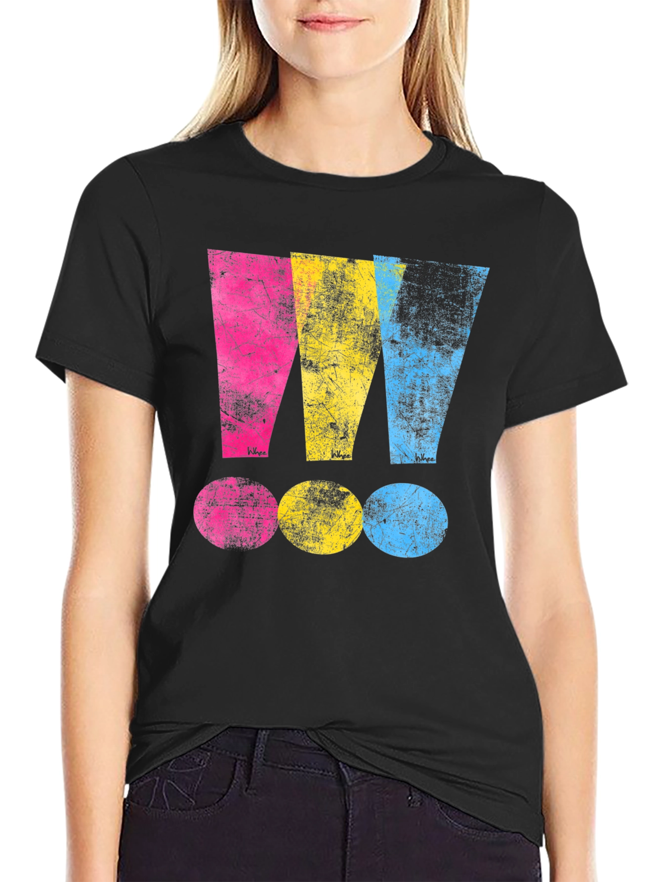Distressed CMYK T-Shirt