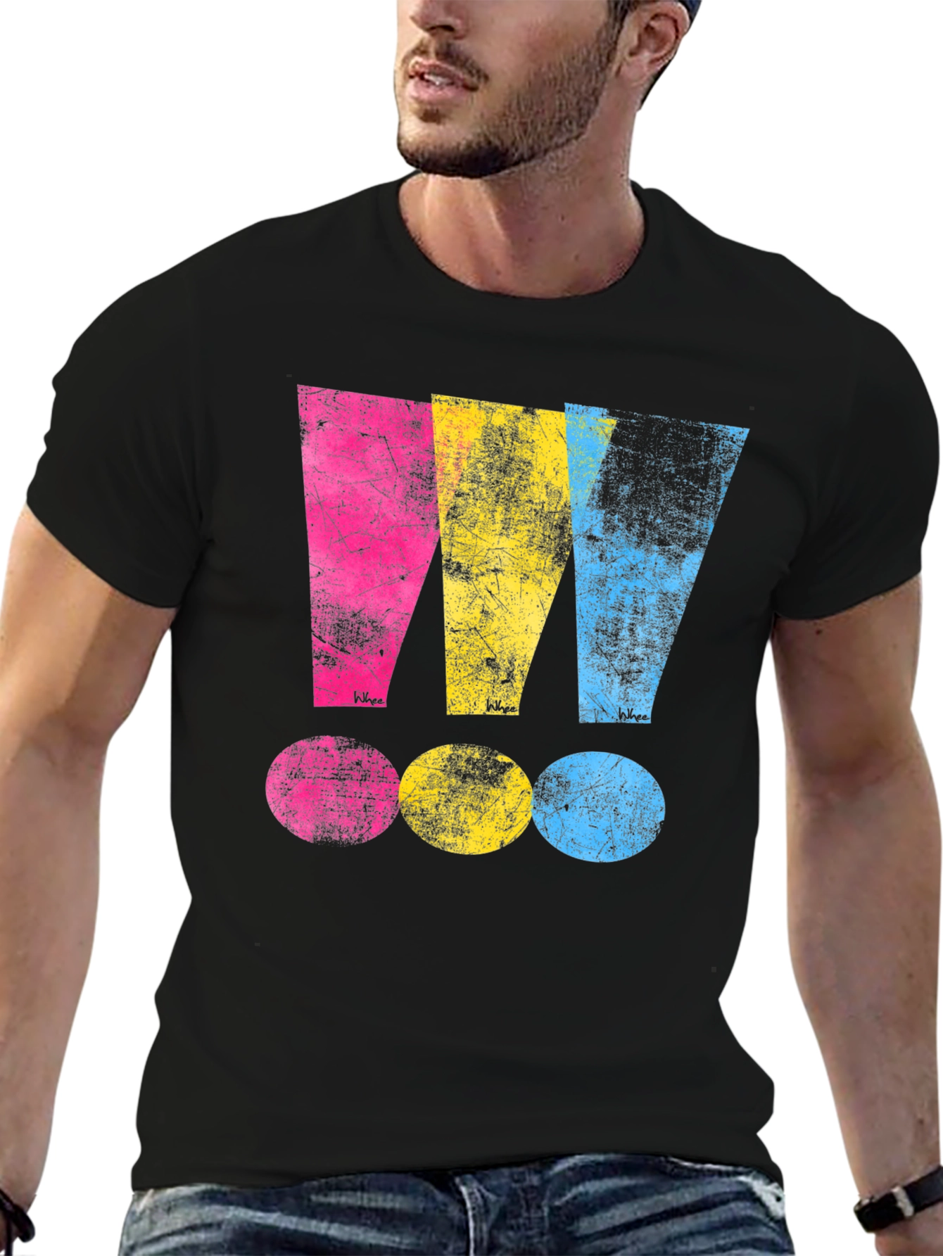 Distressed CMYK T-Shirt