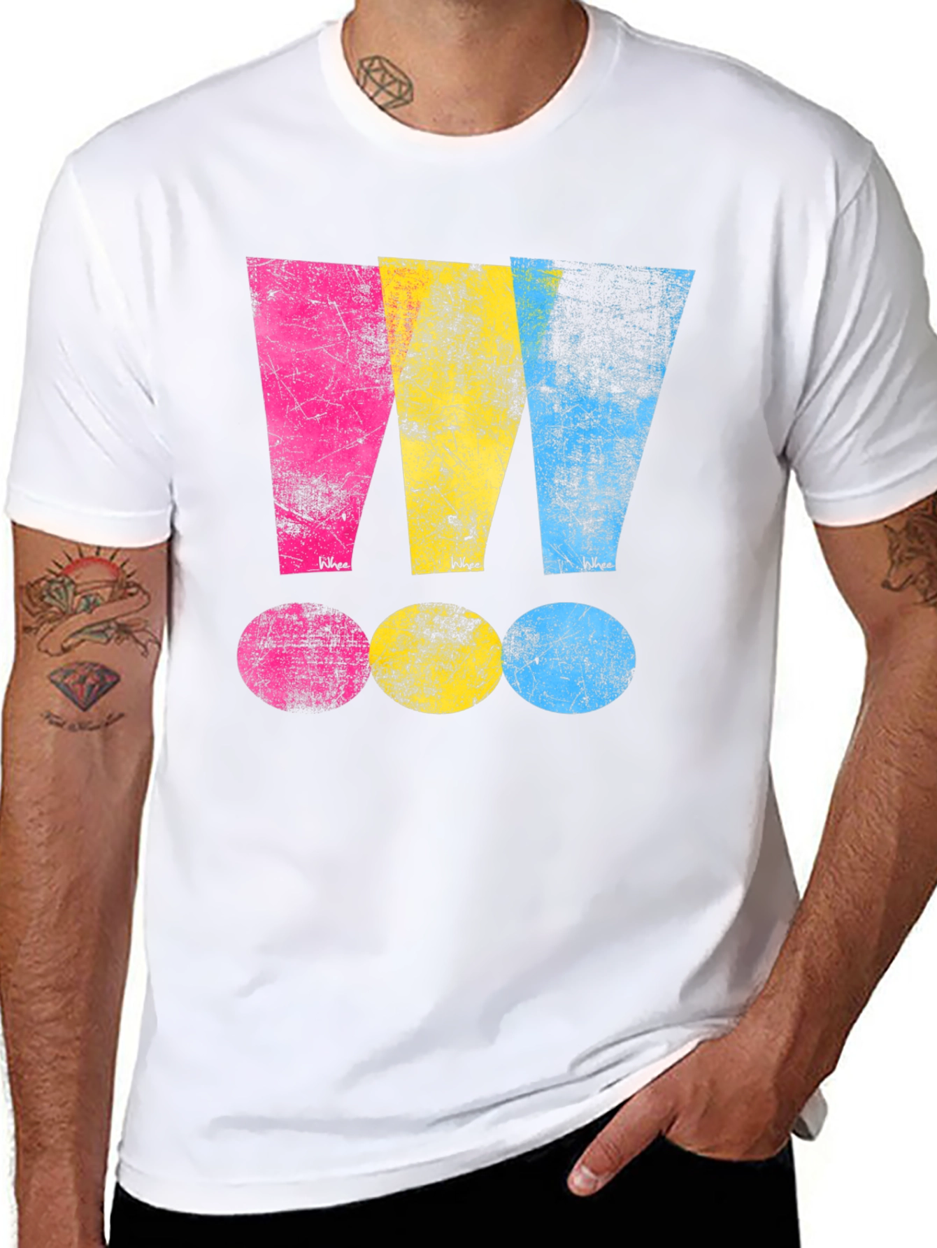 Distressed CMYK T-Shirt