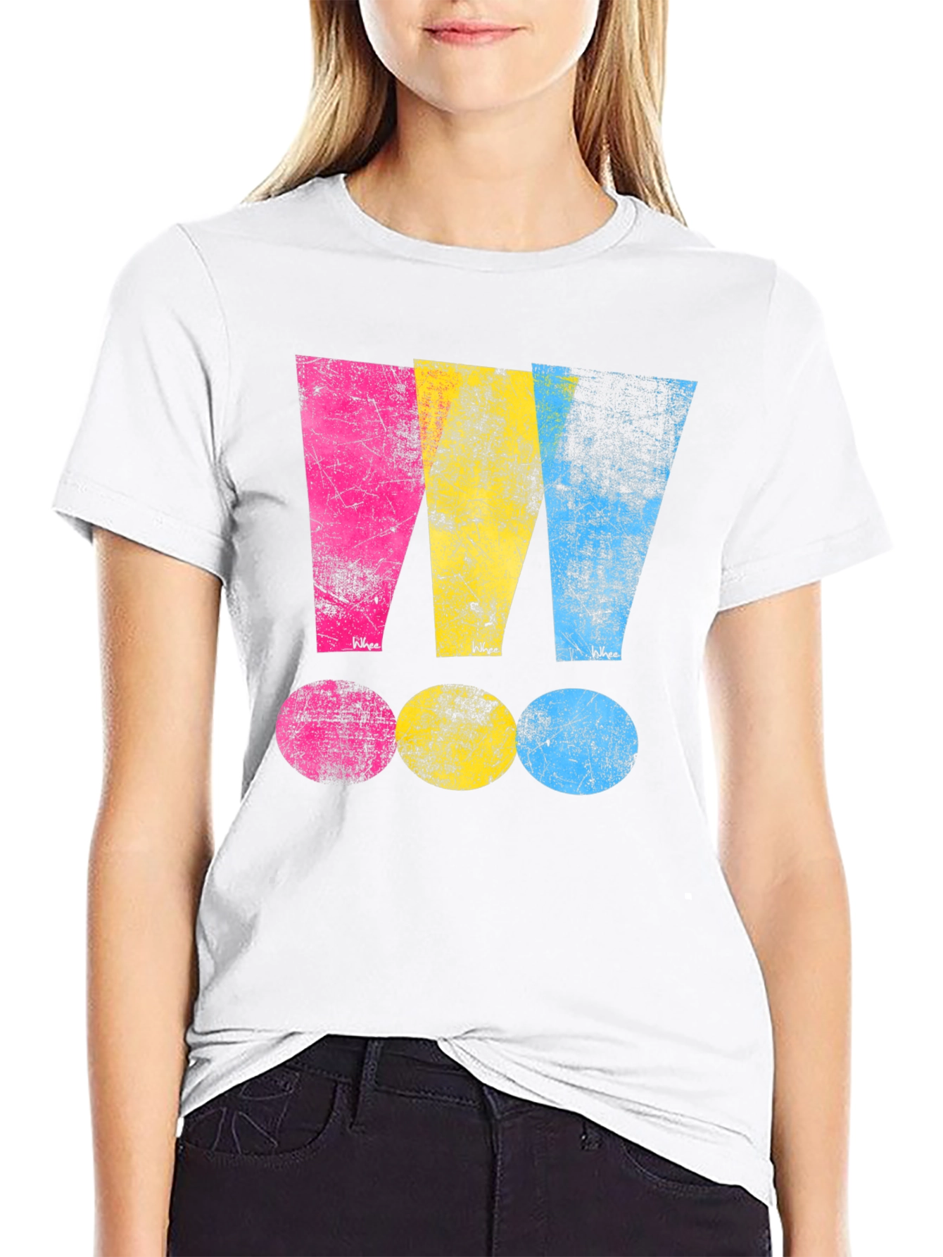 Distressed CMYK T-Shirt