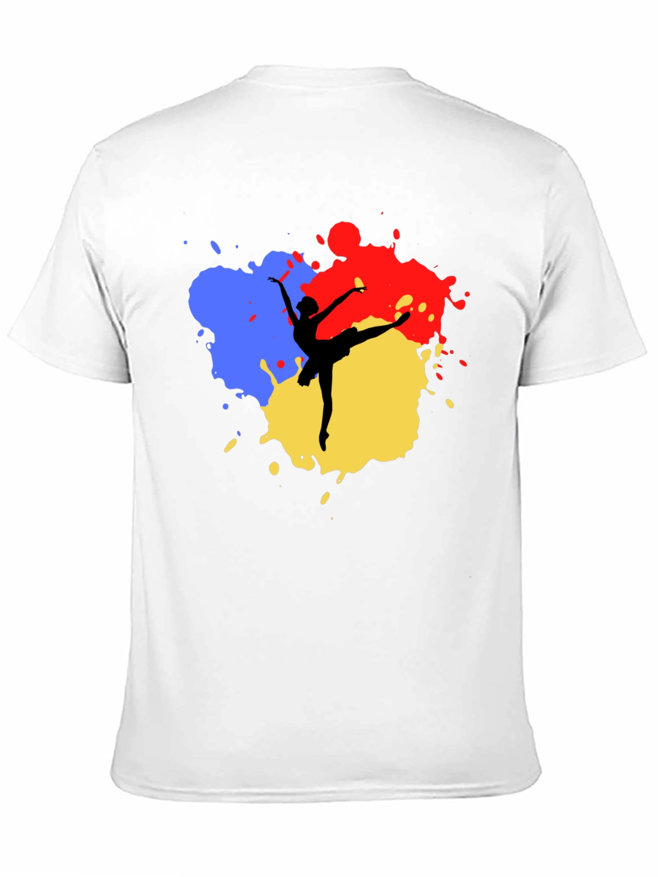 Ballerina Paint Splatter Black T-Shirt