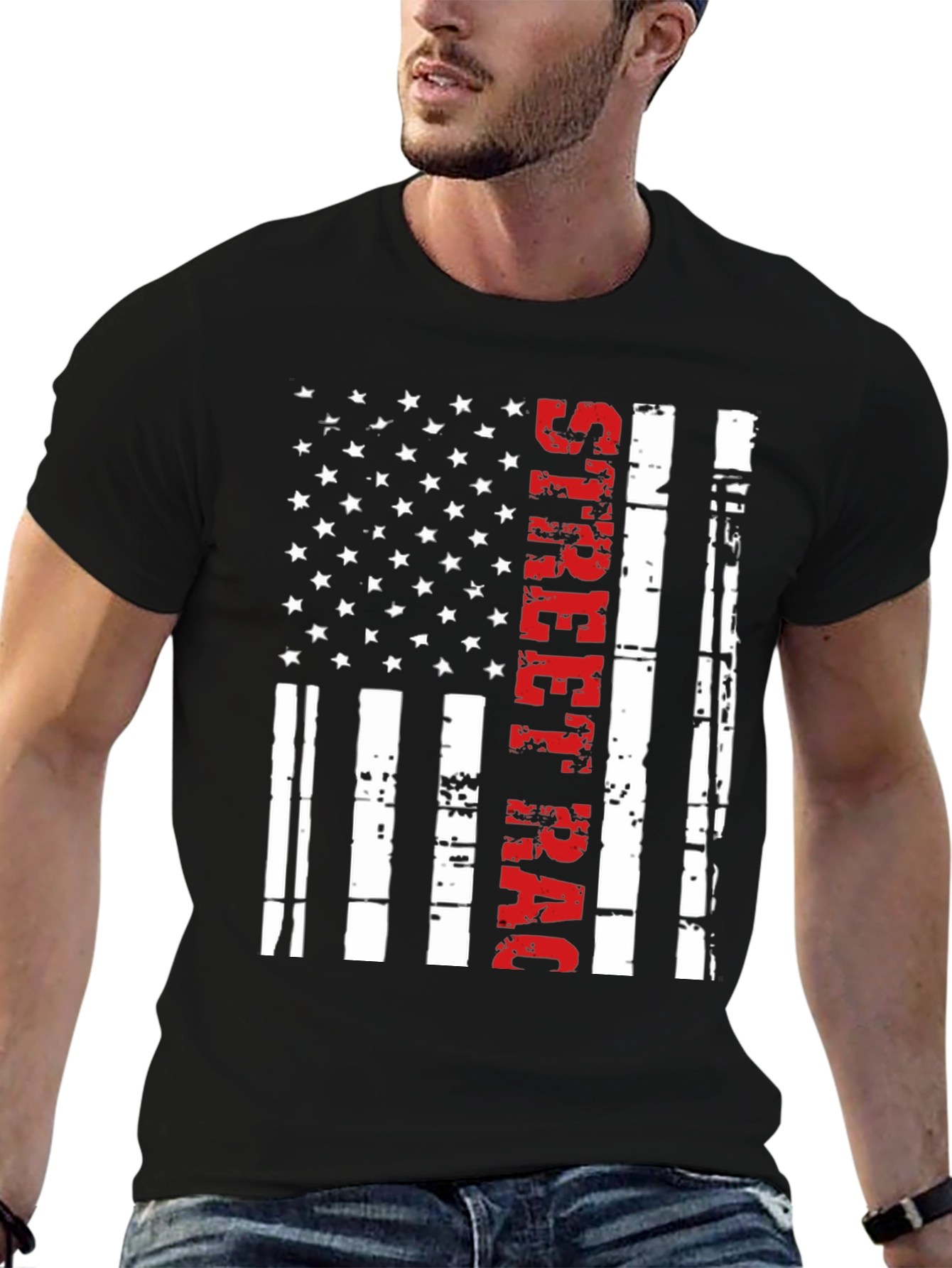 Street Racing American Flag T-Shirt
