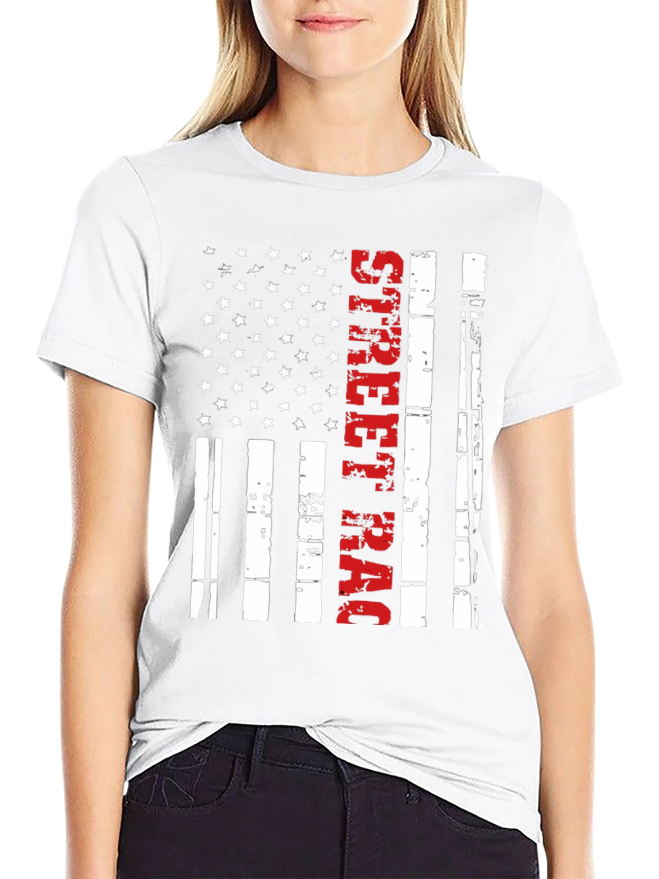 Street Racing American Flag T-Shirt