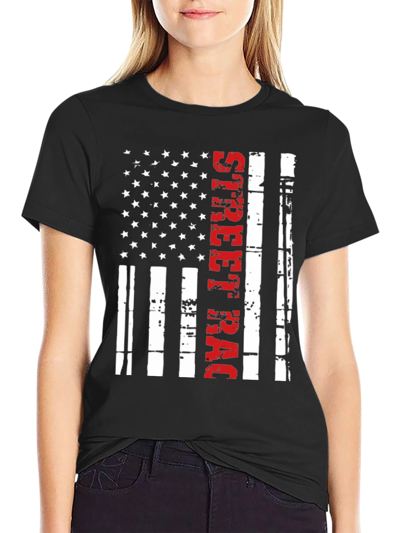 Street Racing American Flag T-Shirt