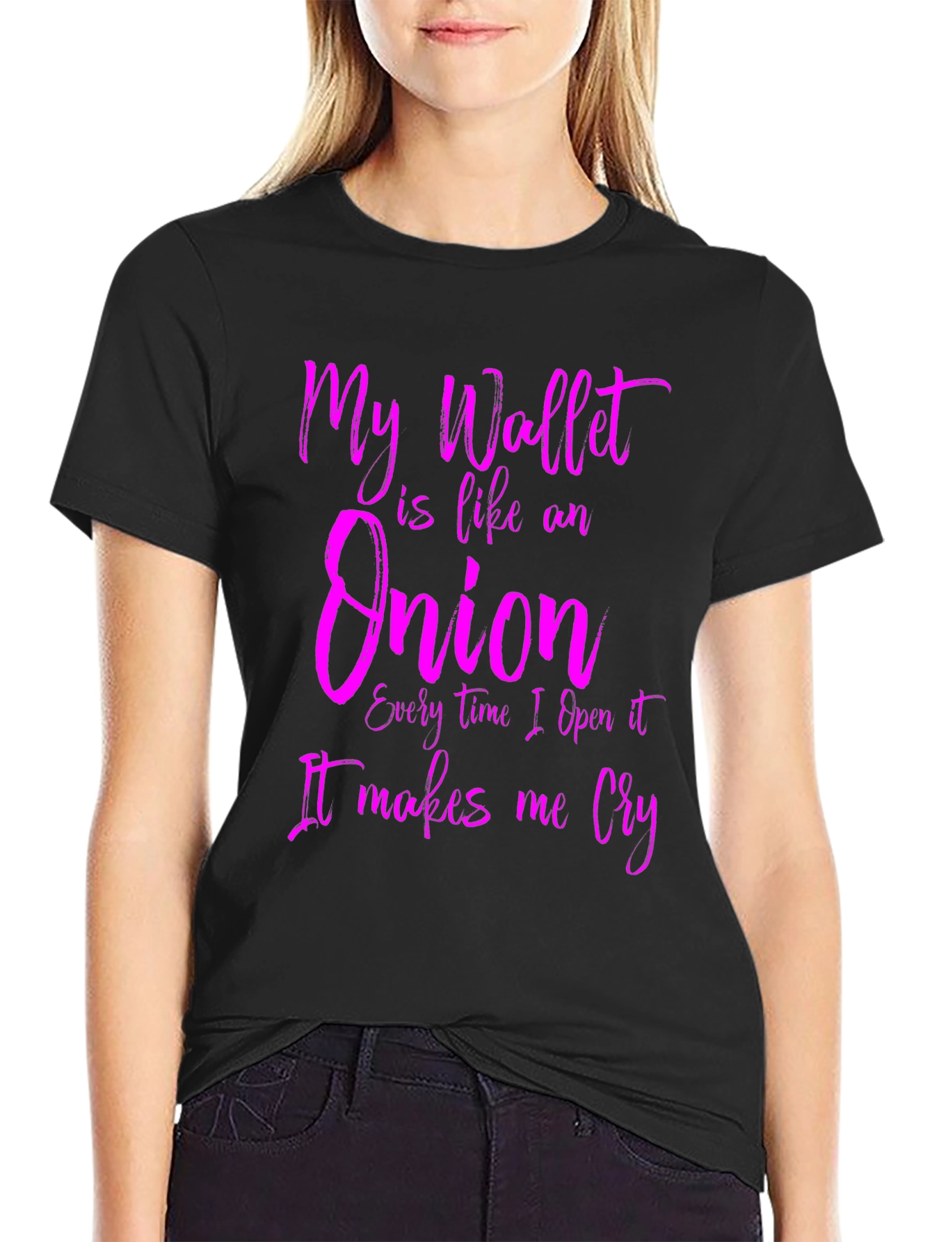 Funny Wallet Onion Mens Graphic T-Shirt