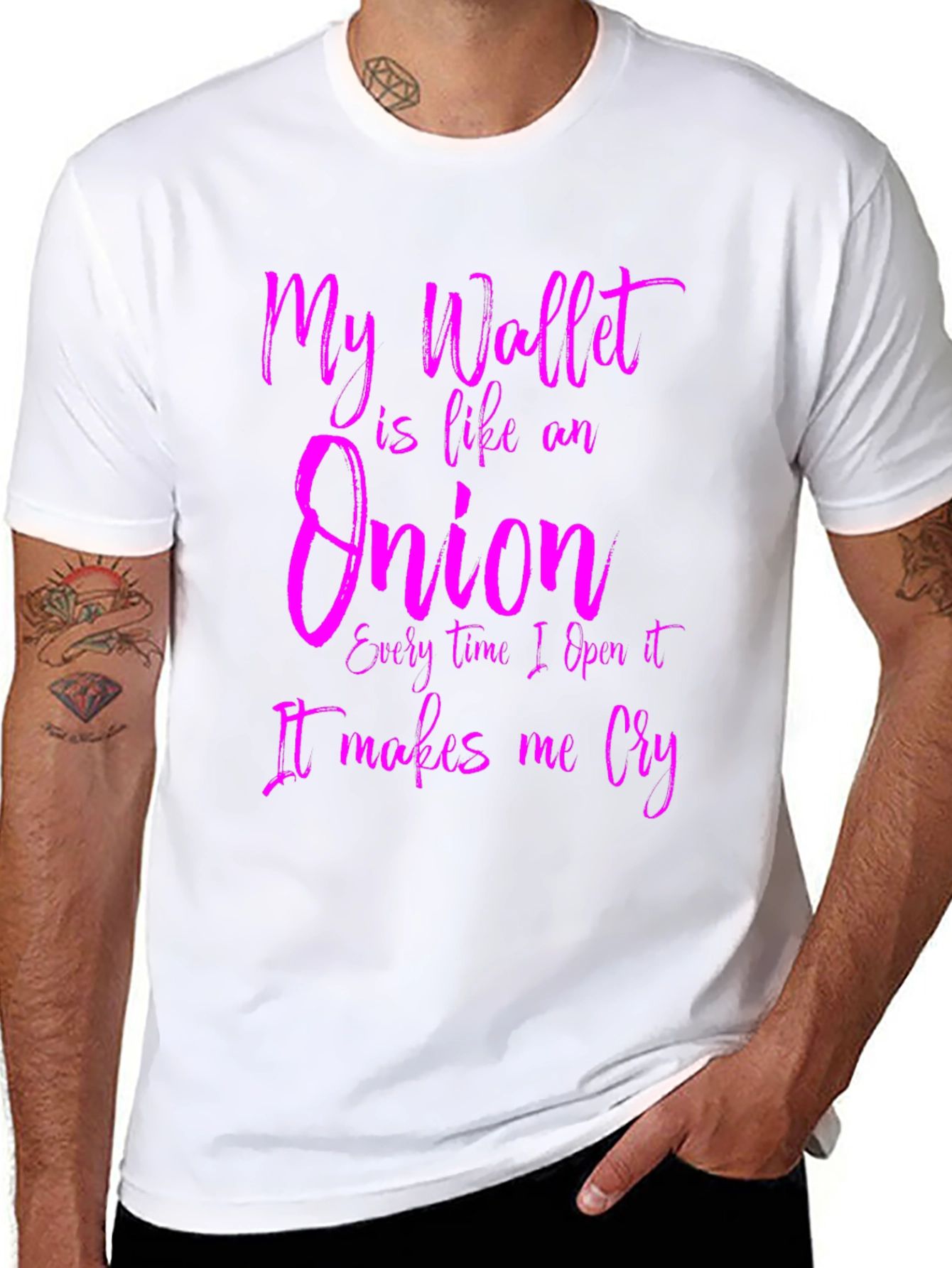 Funny Wallet Onion Mens Graphic T-Shirt