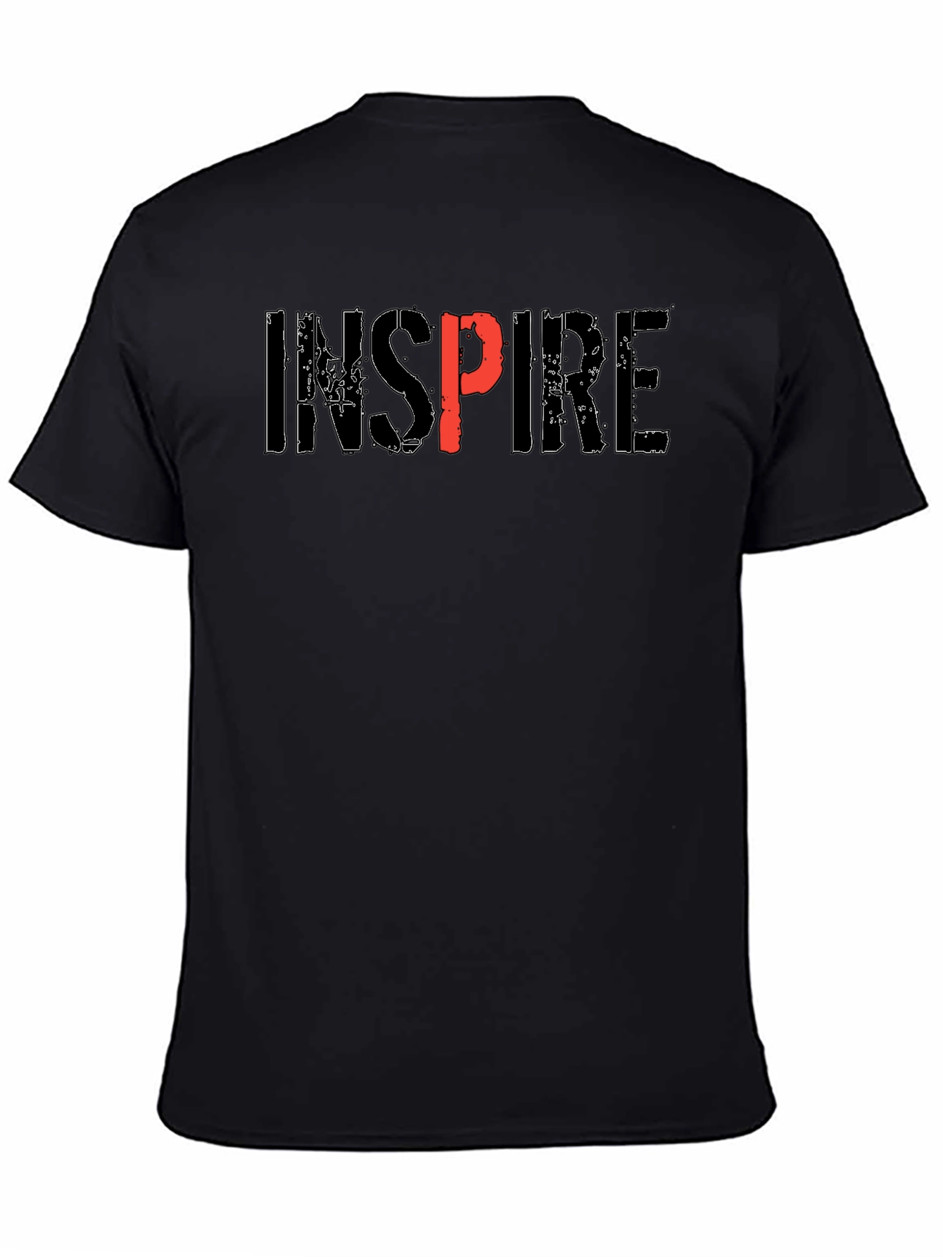 Inspire Graphic Print Black T-Shirt