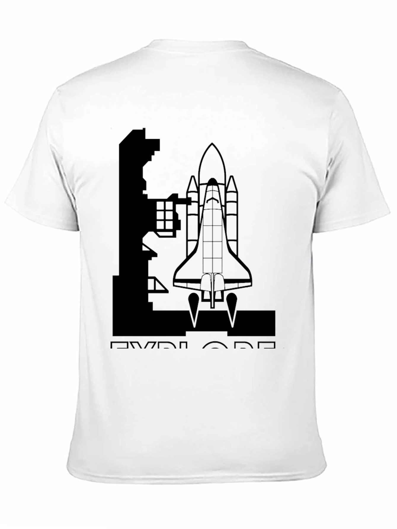 Explore Space Shuttle T-Shirt - Black Graphic Tee